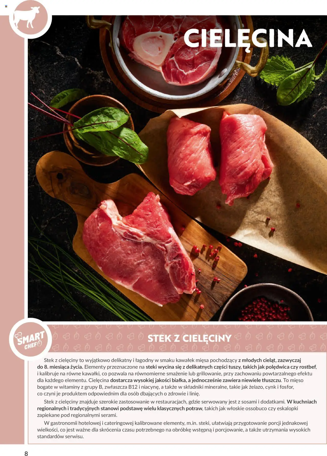 Makro Gazetka - Katalog mięsa surowe kalibrowane od 23.07.2025 | Strona: 8 | Produkty: Mięso, Steki