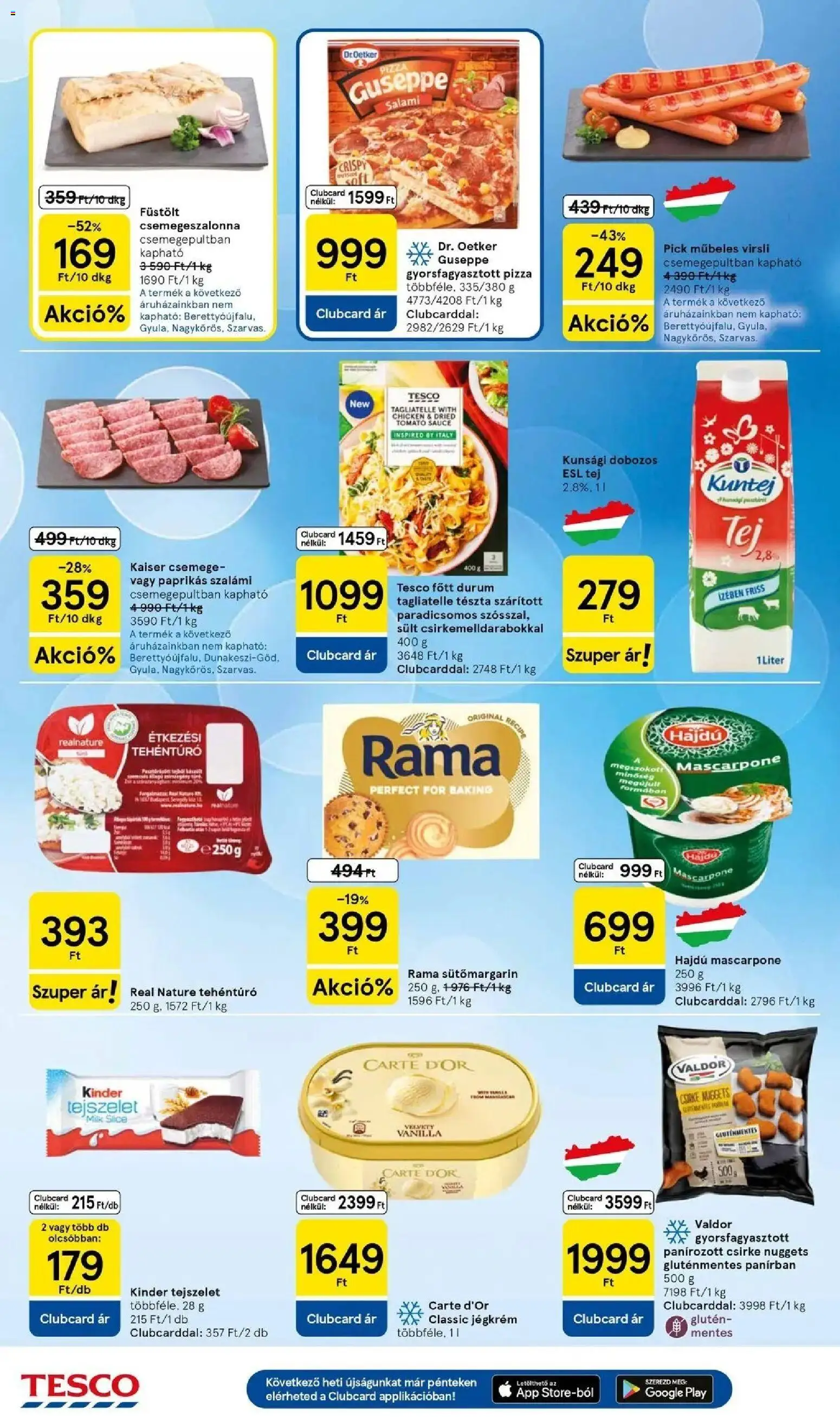 Tesco akciós ujság - amely érvényes a következő dátumtól: 2026.08.13. | Oldal: 4 | Termékek: Dr. Oetker, Szalámi, Csirke nuggets, Jégkrém