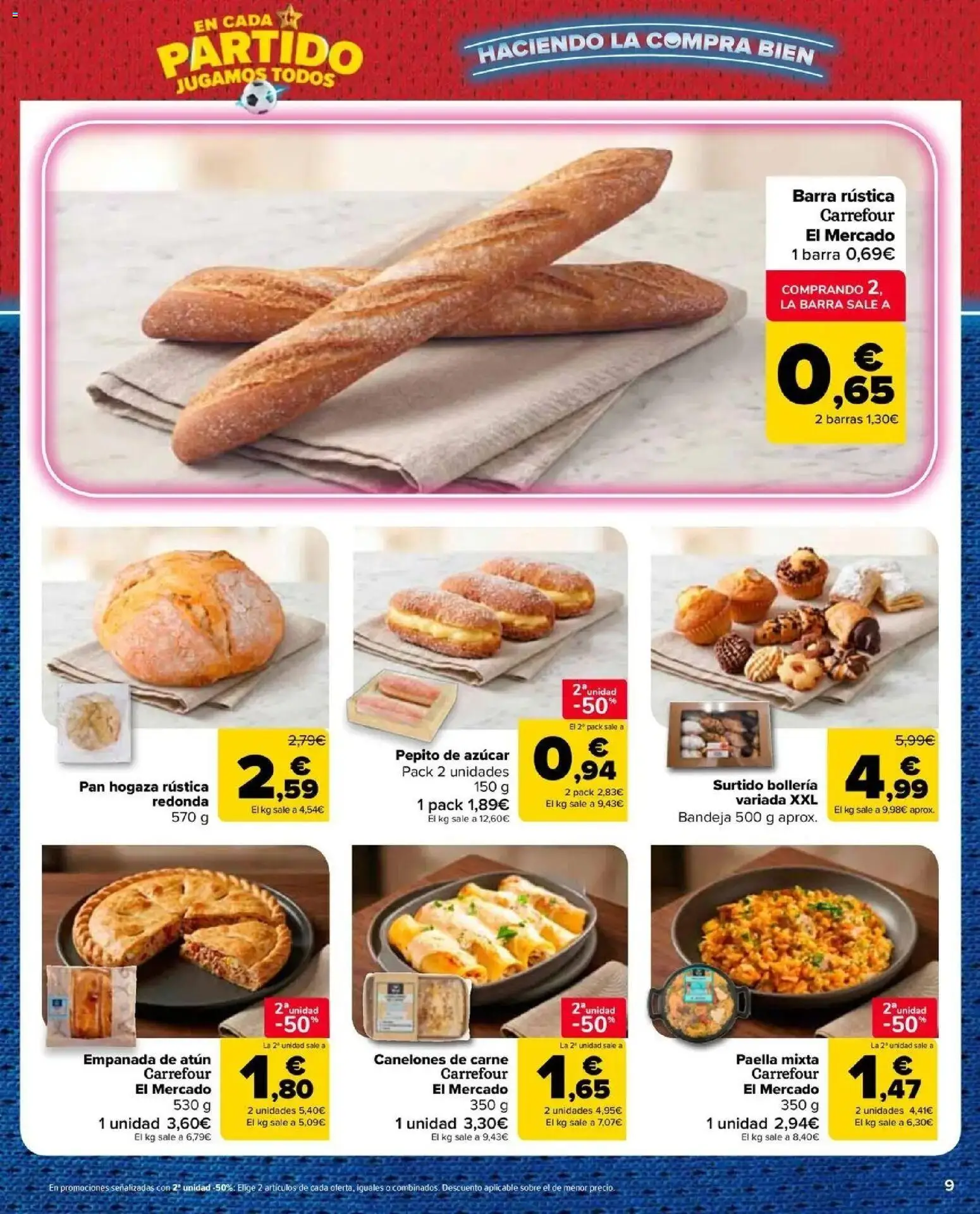 Carrefour Market -  unidad al -50 │ válido desde el 25/06/2026 | Página: 9 | Productos: Atún, Pan, Bandeja, Carne