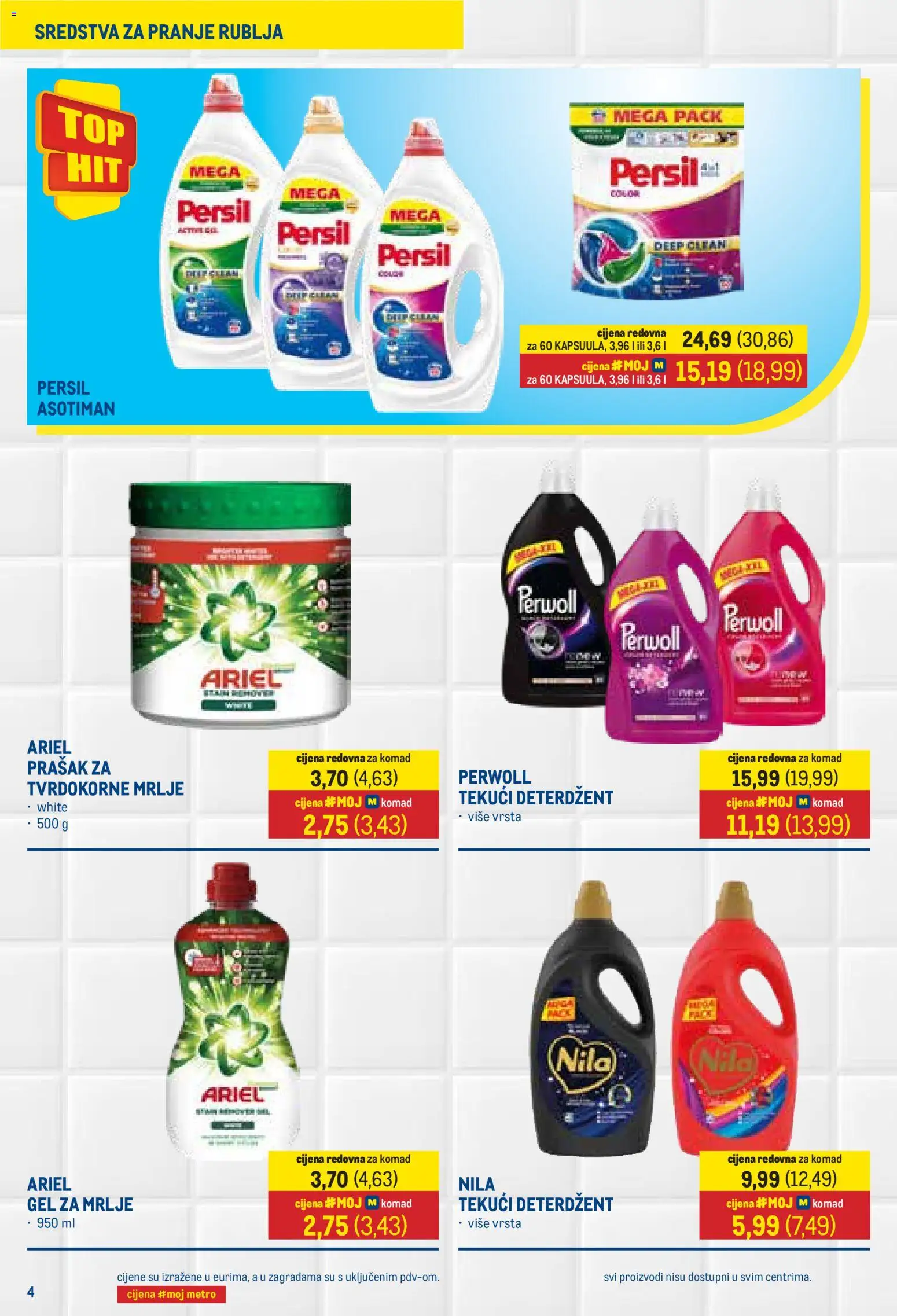 Metro katalog | vrijedi od 16.06.2026 | Stranica: 4 | Proizvodi: Nila, Tekući deterdžent, Perwoll, Persil