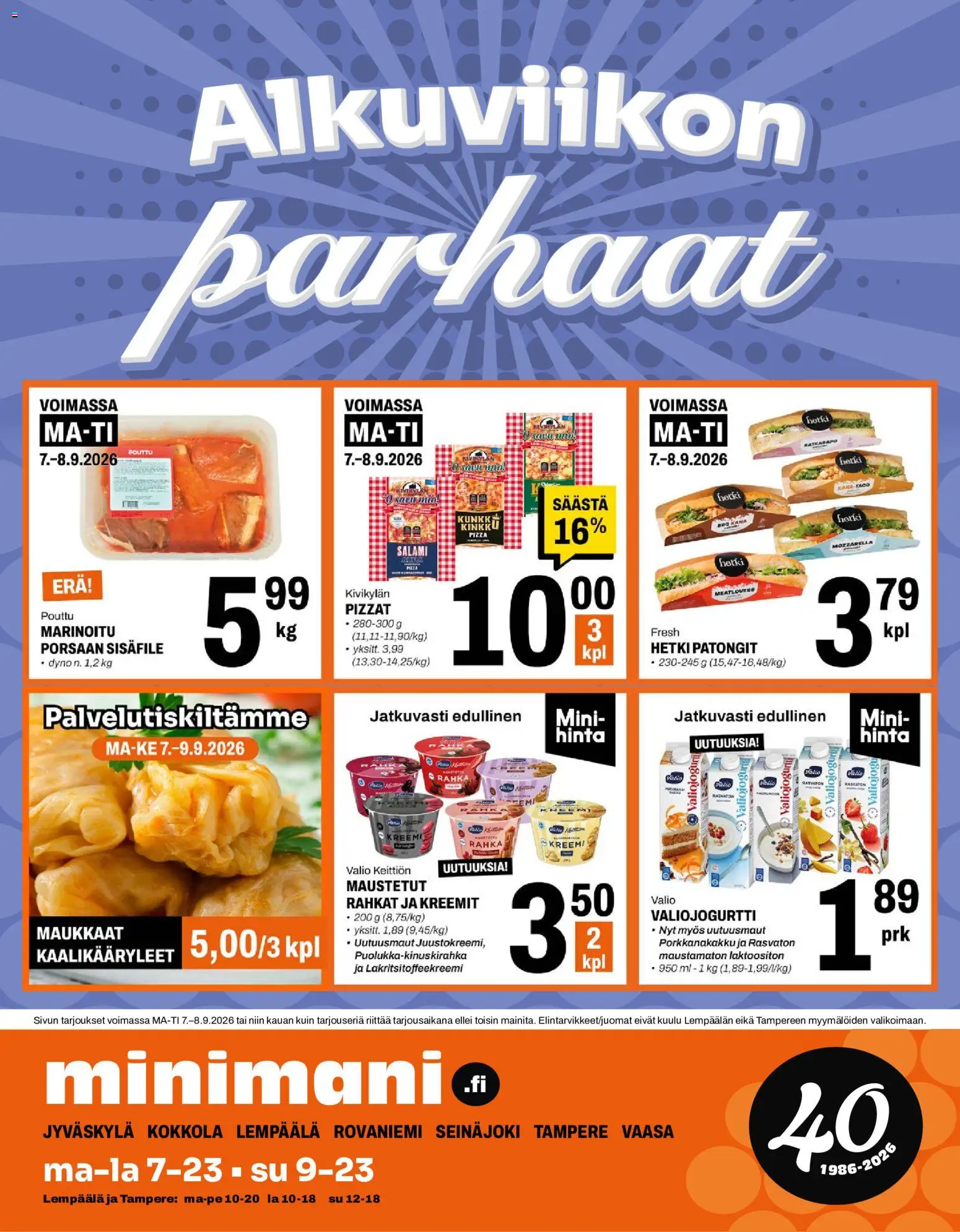Minimani tarjoukset – voimassa 07/09/2026 alkaen | Sivu: 1