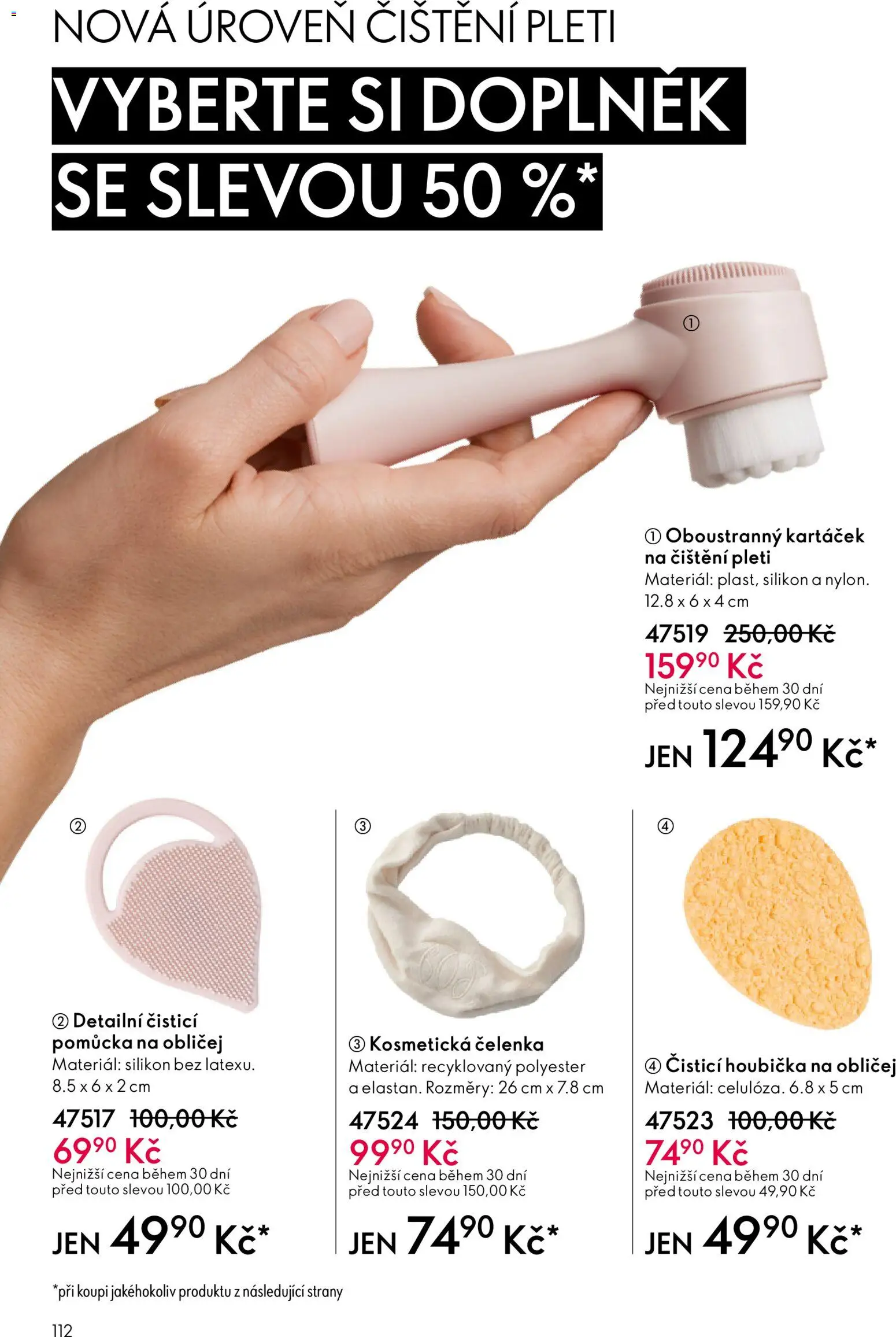 Oriflame katalog č. 07/2026 od 06.05.2026 | Strana: 112 | Produkty: Čelenka, Houbička, Kosmetická čelenka, Silikon