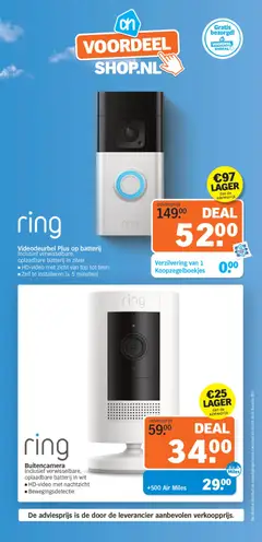 Albert Heijn folder - Voordeelshop week 35 - Voorbeeld van een folder van Albert Heijn, geldig van 24-08-2026 | Pagina: 8 | Producten: Beveiligingscamera, Video, Batterij, Ring