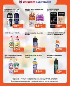Ofertele Unicarm valabile de la 02.07.2026 | Pagină: 8 | Produse: Orhidee, Oțet, Detergent, Benzi depilatoare