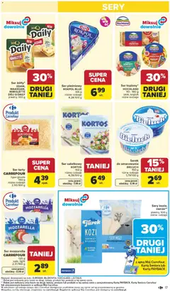 Pogląd oferty "Carrefour gazetka" - ważna od 27.04.2026 | Strona: 19 | Produkty: Karta, Ser pleśniowy, Serek, Mozzarella