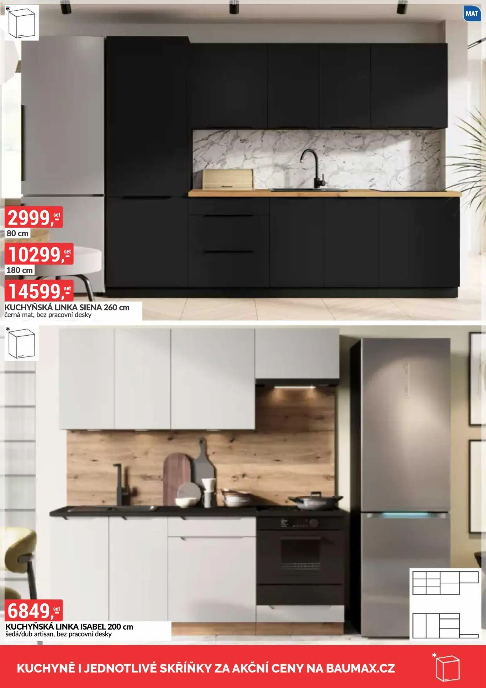 BAUMAX leták - Šatní skříně od 01.10.2026 | Strana: 76 | Produkty: Kuchyňská linka, Desky, Kuchyně