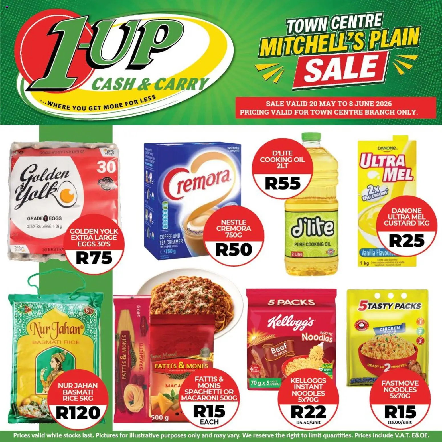New 1UP Cash & Carry catalogue – valid from 20.05.2026 | Page: 5 | Products: Chicken, Rice, Tea, Beef