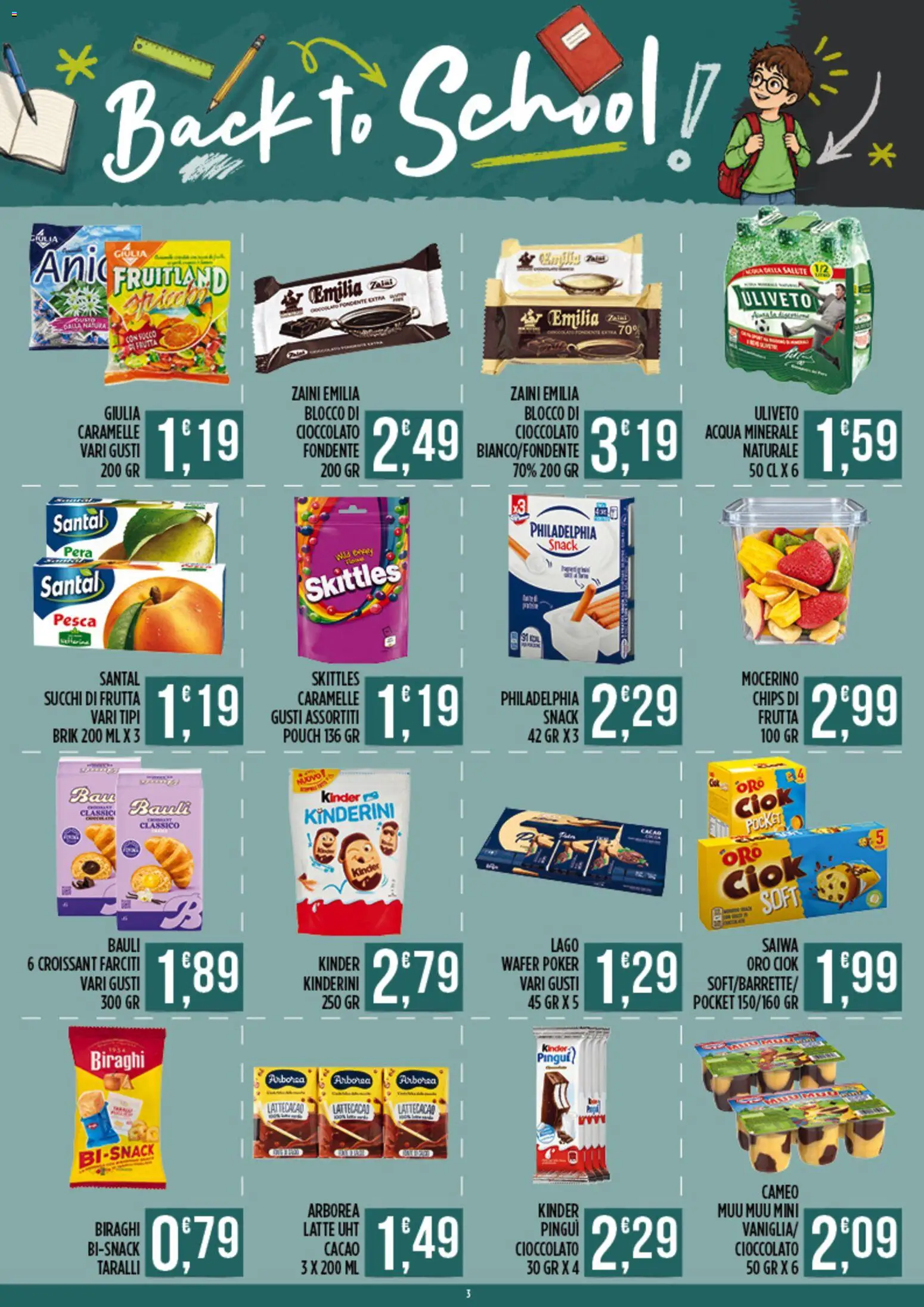 Volantino Euroesse del 21/09/2026 | Pagina: 3 | Prodotti: Caramelle, Acqua, Cacao, Acqua minerale