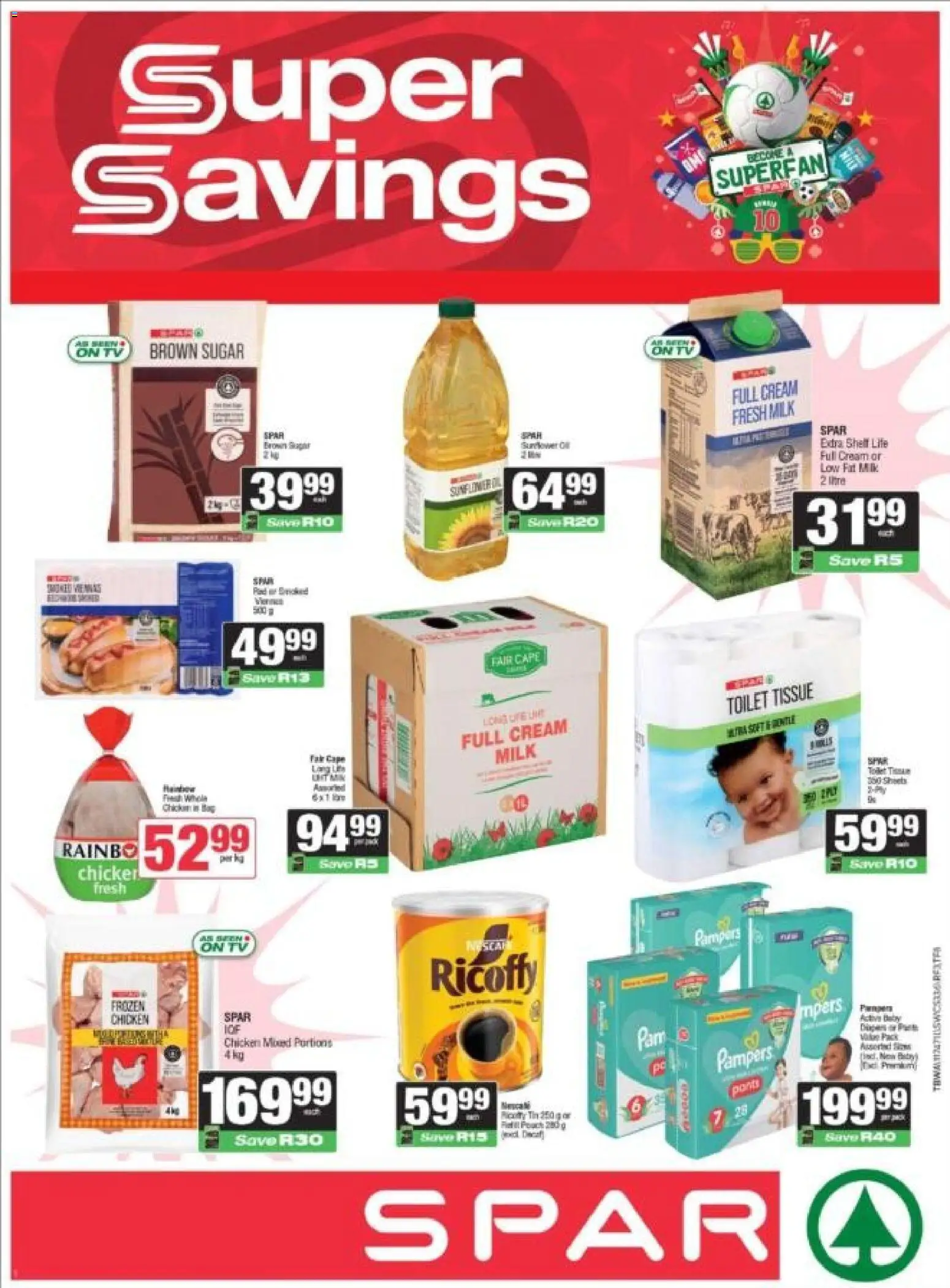 New Spar catalogue – valid from 08.06.2026 | Page: 1 | Products: TV, Toilet, Chicken, Sugar