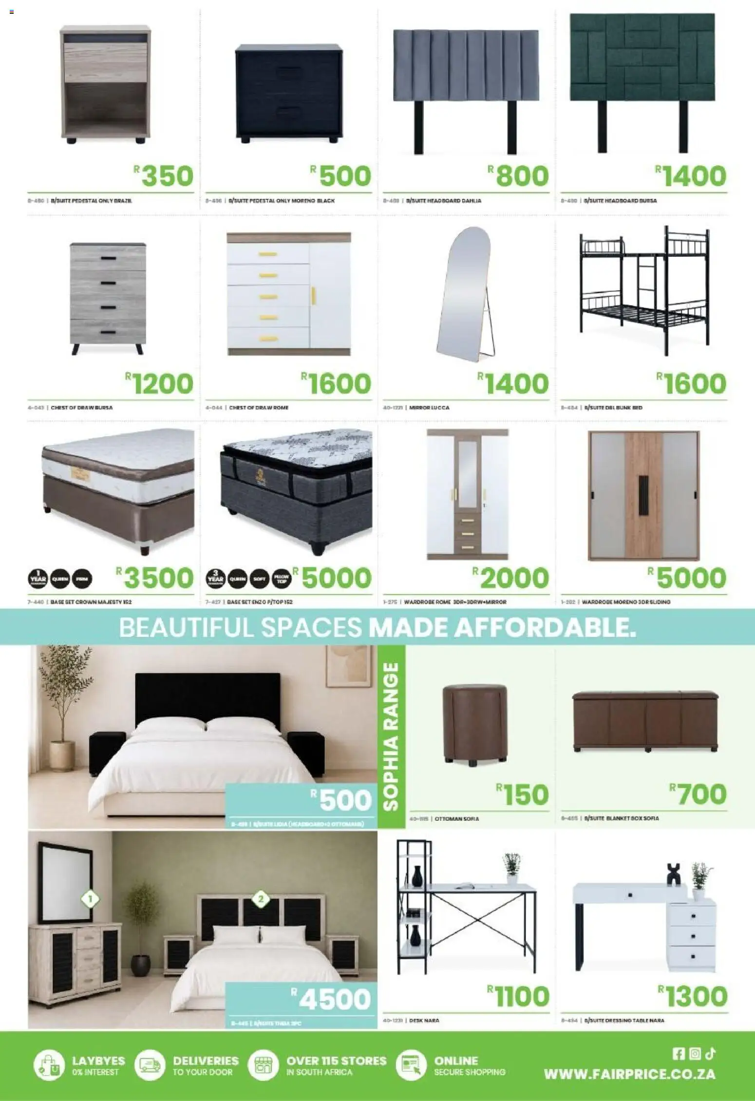 New Fair Price catalogue – valid from 01/09/2026 | Page: 3 | Products: Headboard, Wardrobe, Box, Ottoman