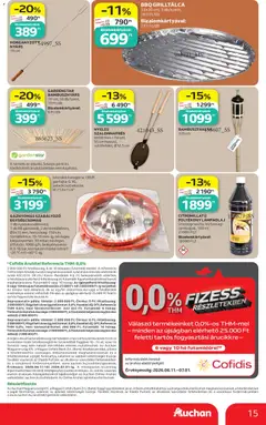 Auchan Nyári extra ajánlataink - amely érvényes a következő dátumtól: 11.06.2026 | Oldal: 15 | Termékek: Grilltálca, Szőlő, Nyárs