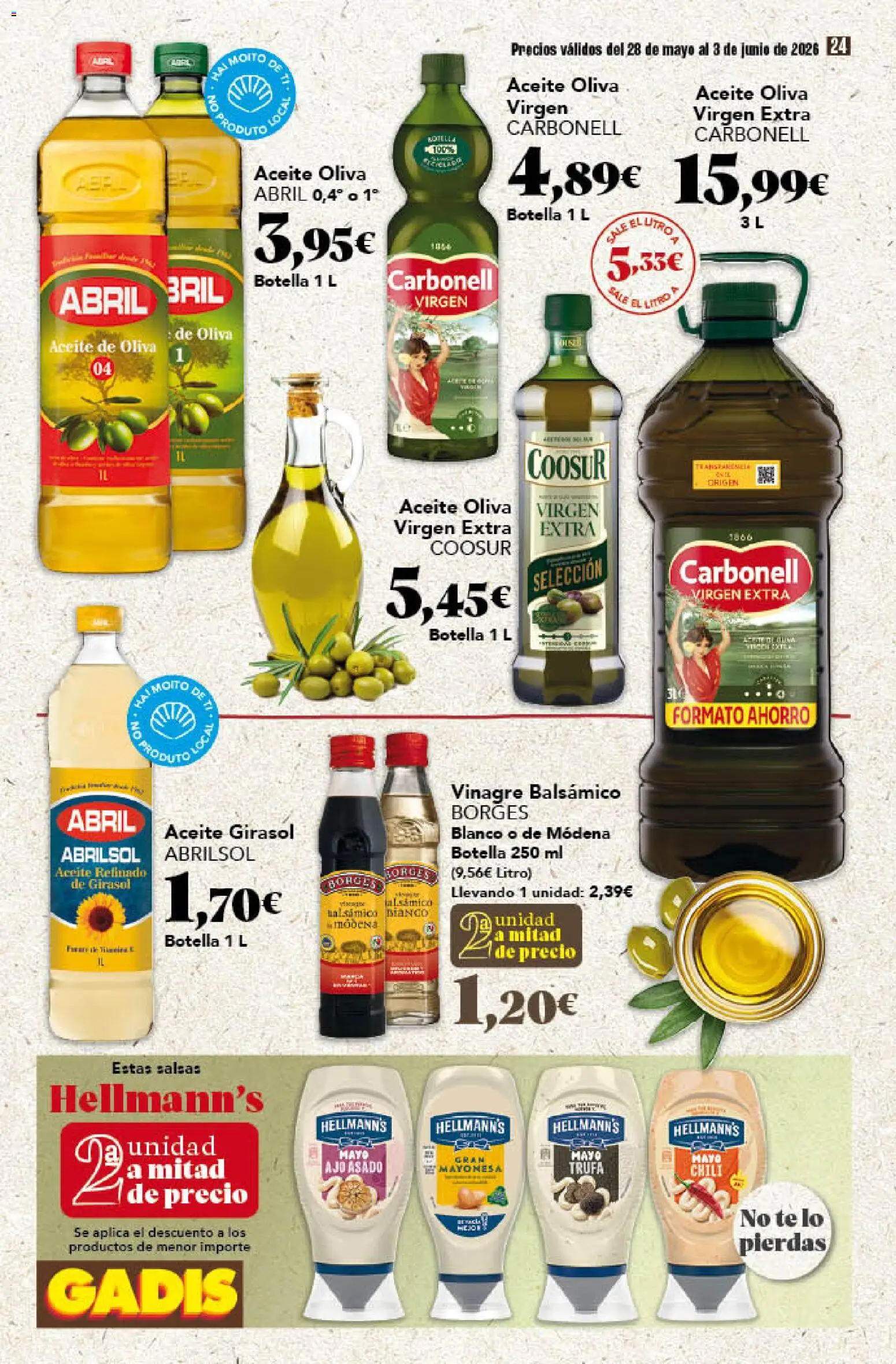 Gadis folleto │ válido desde el 28.05.2026 | Página: 24 | Productos: Aceite, Té, Aceite de oliva, Οθόνη προβολής