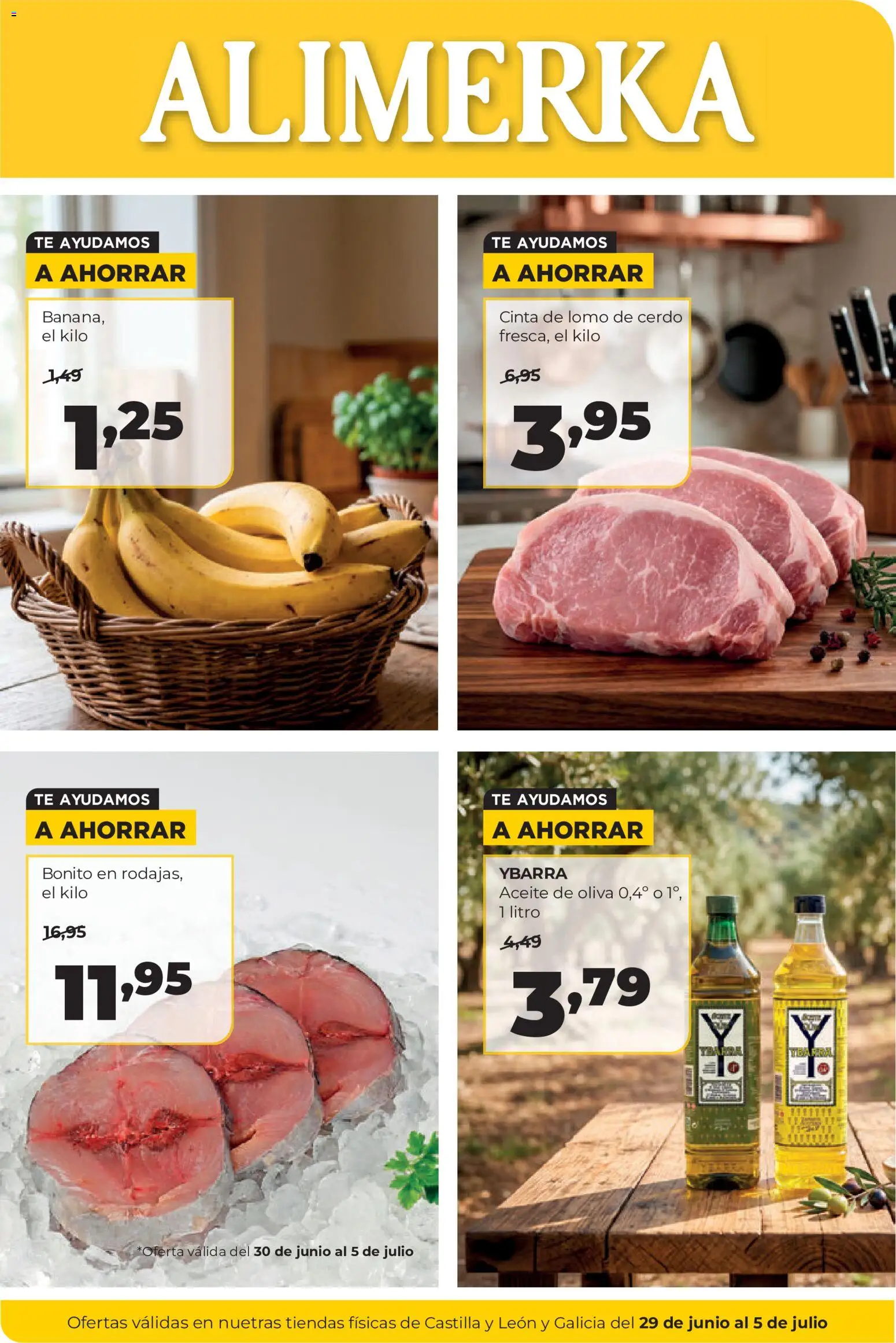 Alimerka folleto Castilla y León │ válido desde el 29/06/2026 | Página: 1 | Productos: Aceite, Cerdo, Té, Aceite de oliva