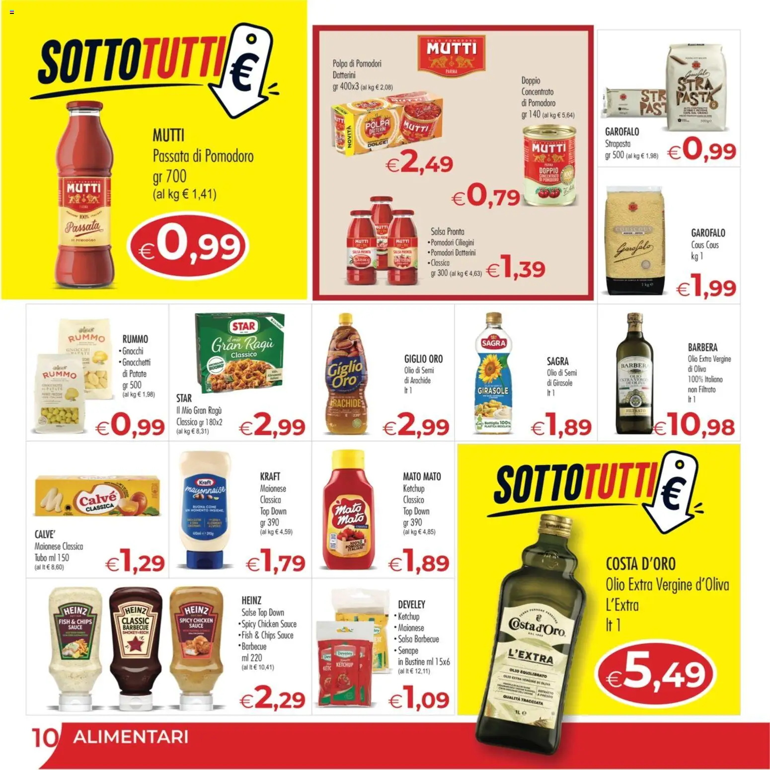 Volantino MerSi Supermercati del 01/07/2026 | Pagina: 10 | Prodotti: Ketchup, Pasta, Passata di pomodoro, Gnocchi