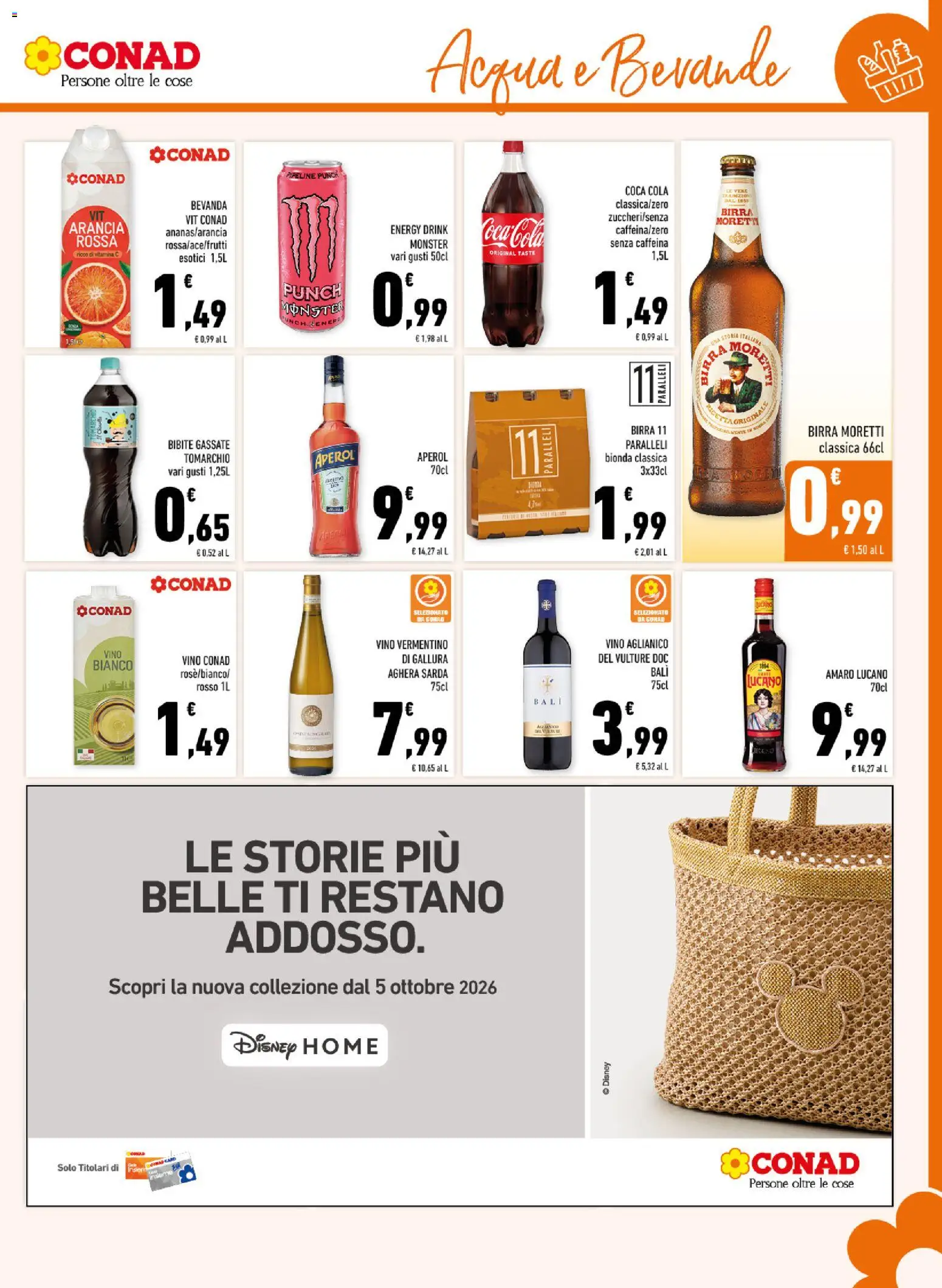 Volantino Conad del 23/09/2026 | Pagina: 9 | Prodotti: Succo, Aperol, Amaro, Coca Cola