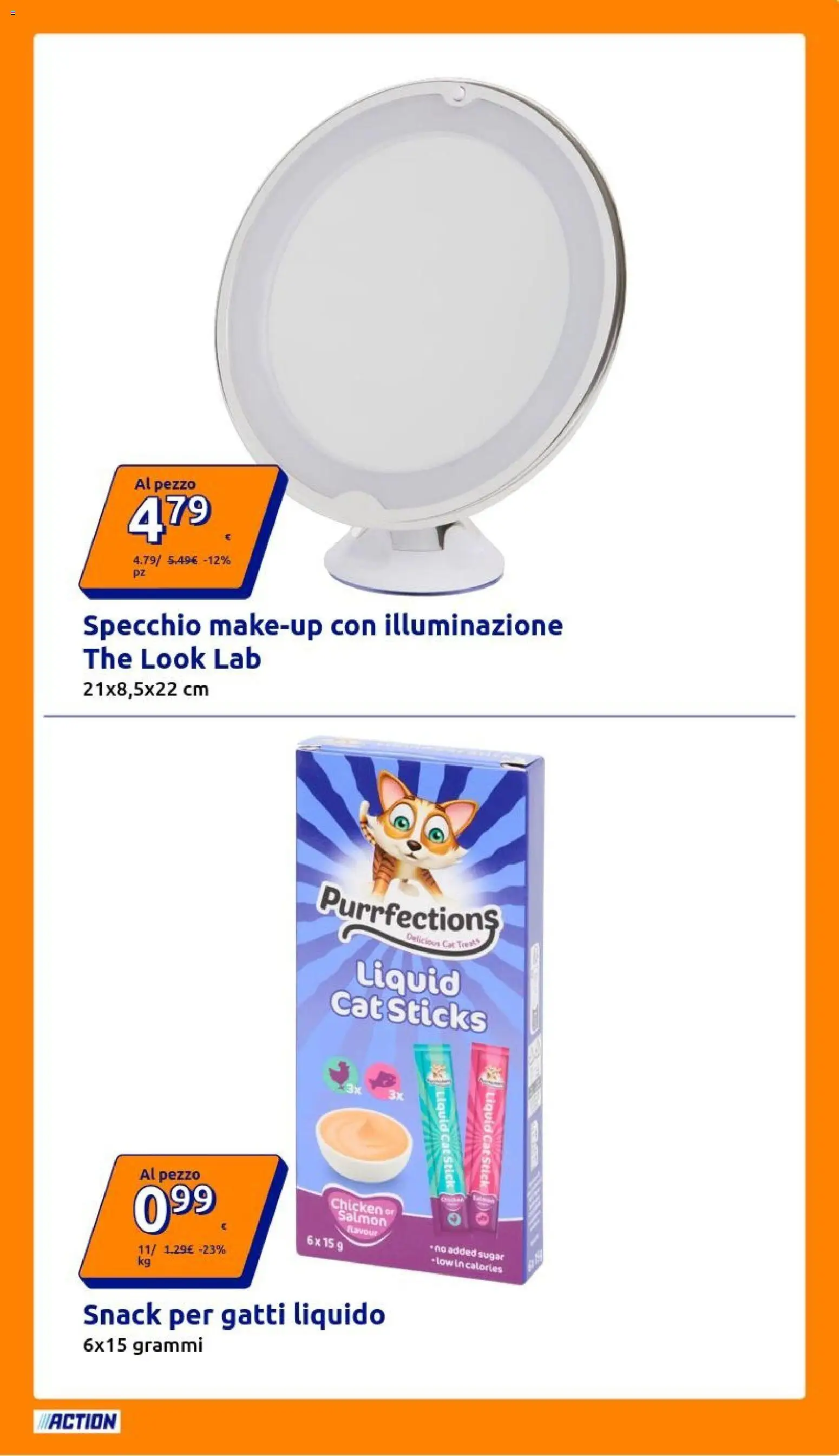 Volantino Action del 07/10/2026 | Pagina: 19 | Prodotti: The, Specchio, Illuminazione