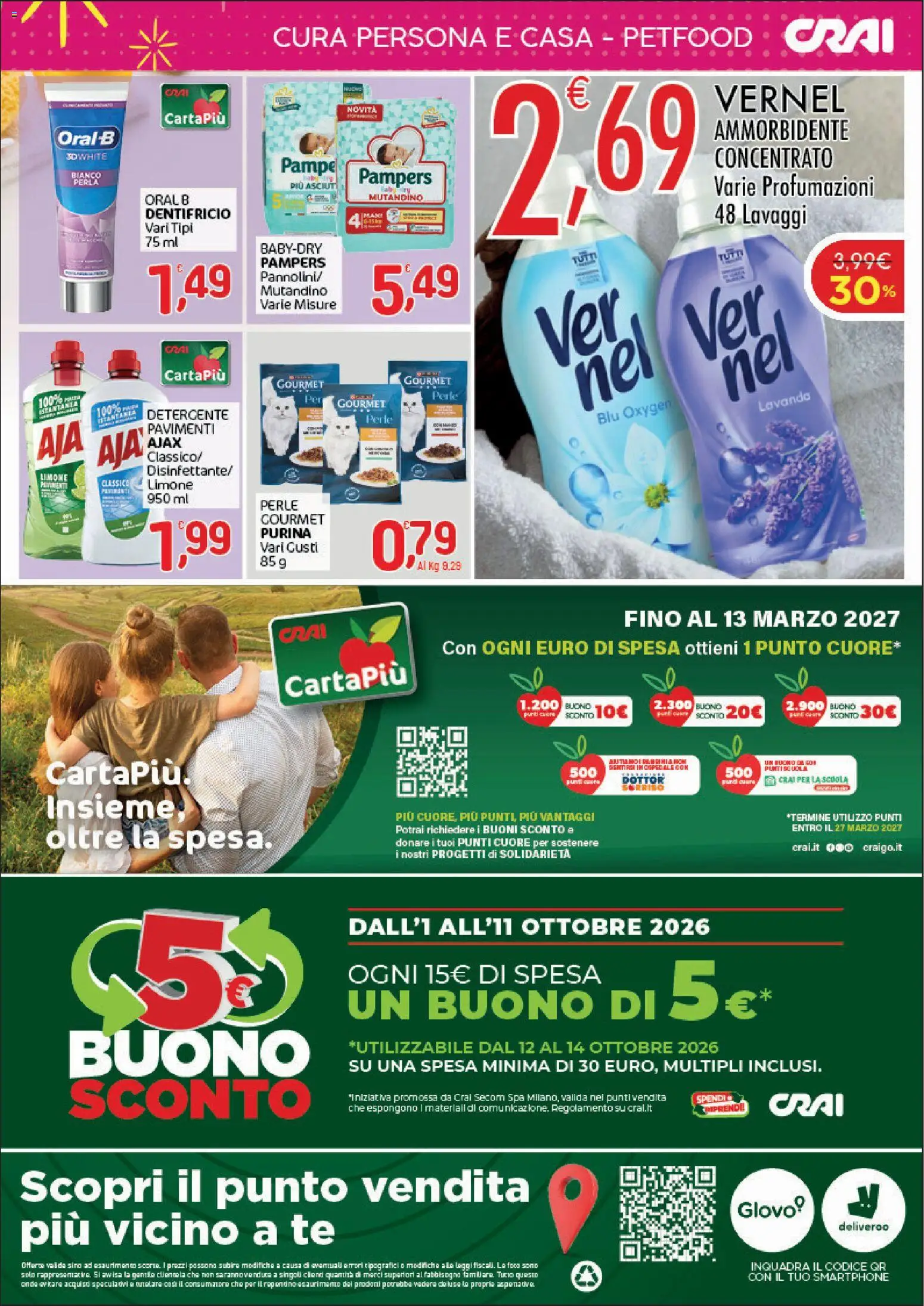 Volantino CRAI del 01/10/2026 | Pagina: 4 | Prodotti: Dentifricio, Ammorbidente, Detergente, Lavanda