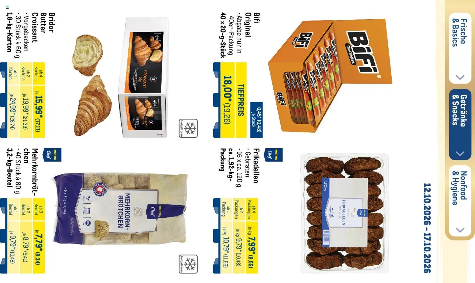 Metro Black Friday – gültig ab 12.10.2026 | Seite: 29 | Produkte: Butter, Bifi, Croissant