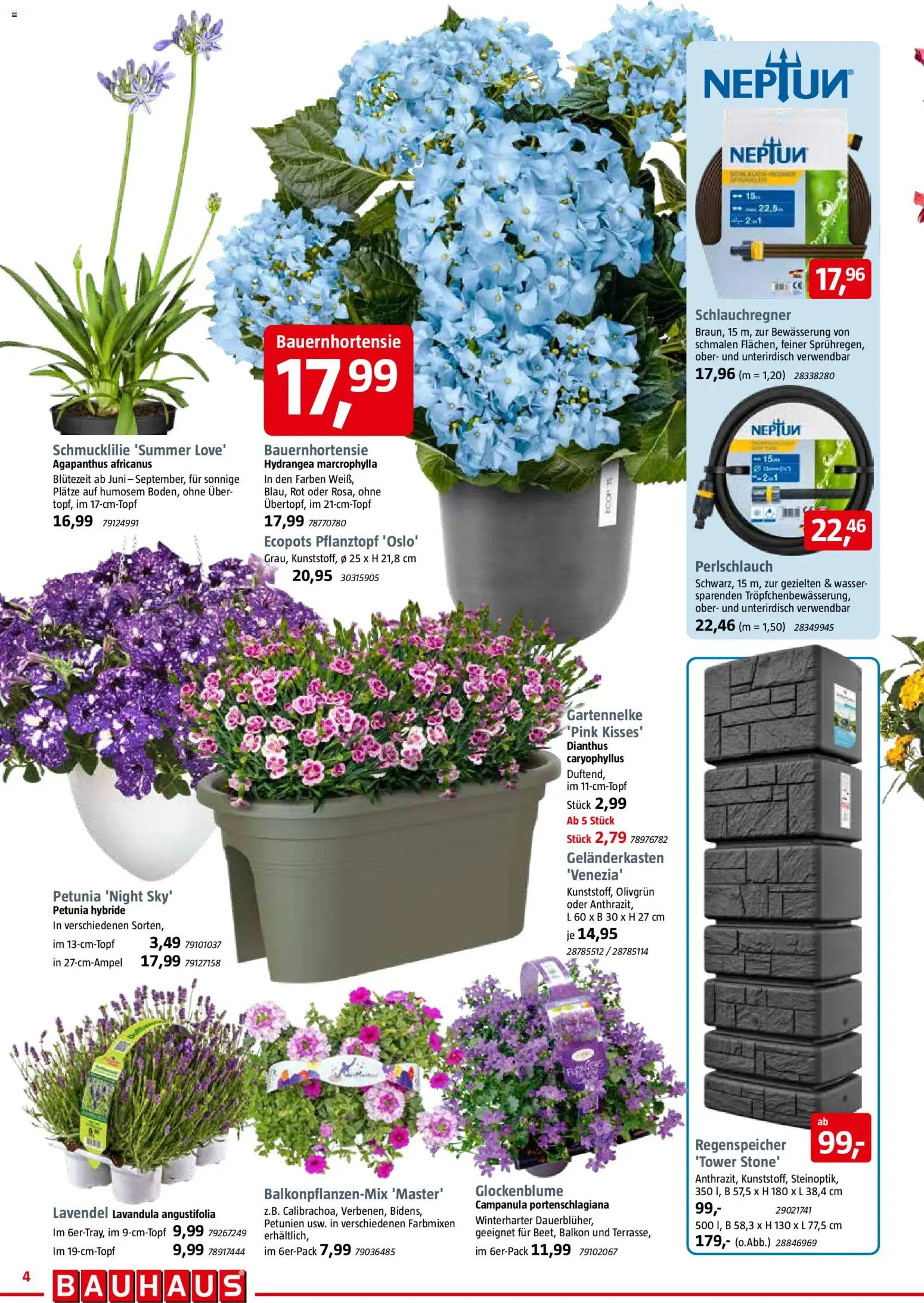 Bauhaus Prospekt 	 – gültig ab 02.05.2026 | Seite: 4 | Produkte: Wasser, Lavendel