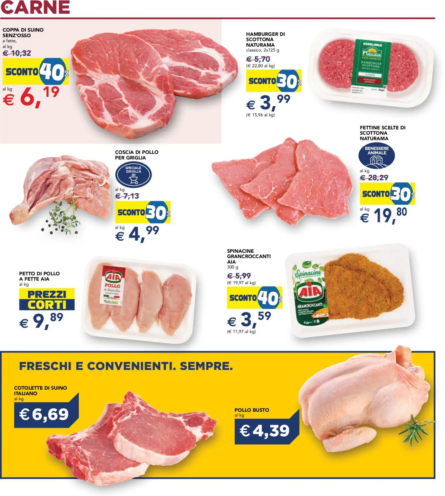 Volantino Esselunga S del 18.05.2026 | Pagina: 4 | Prodotti: Petto di Pollo, Suino, Griglia, Hamburger