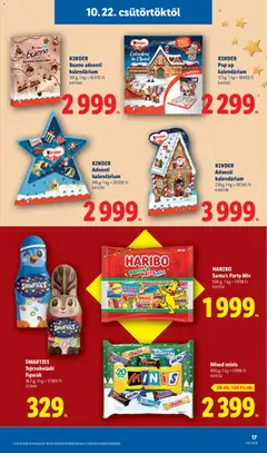 Lidl Favorina katalogus - amely érvényes a következő dátumtól: 2026.10.22. | Oldal: 15 | Termékek: Haribo, Kinder Bueno, Figurák, Tejcsokoládé