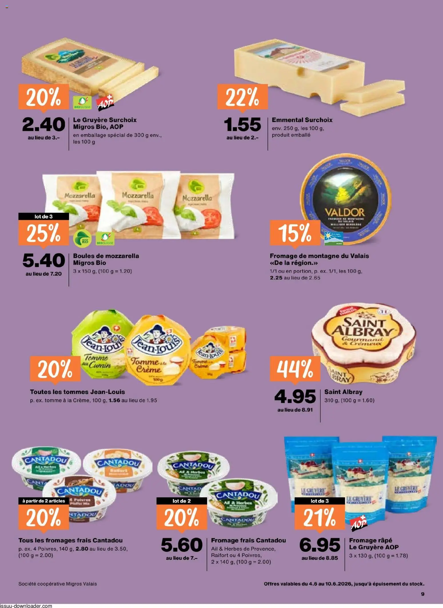 Migros aktionen FR – gültig ab 04.06.2026 | Seite: 9 | Produkte: Creme