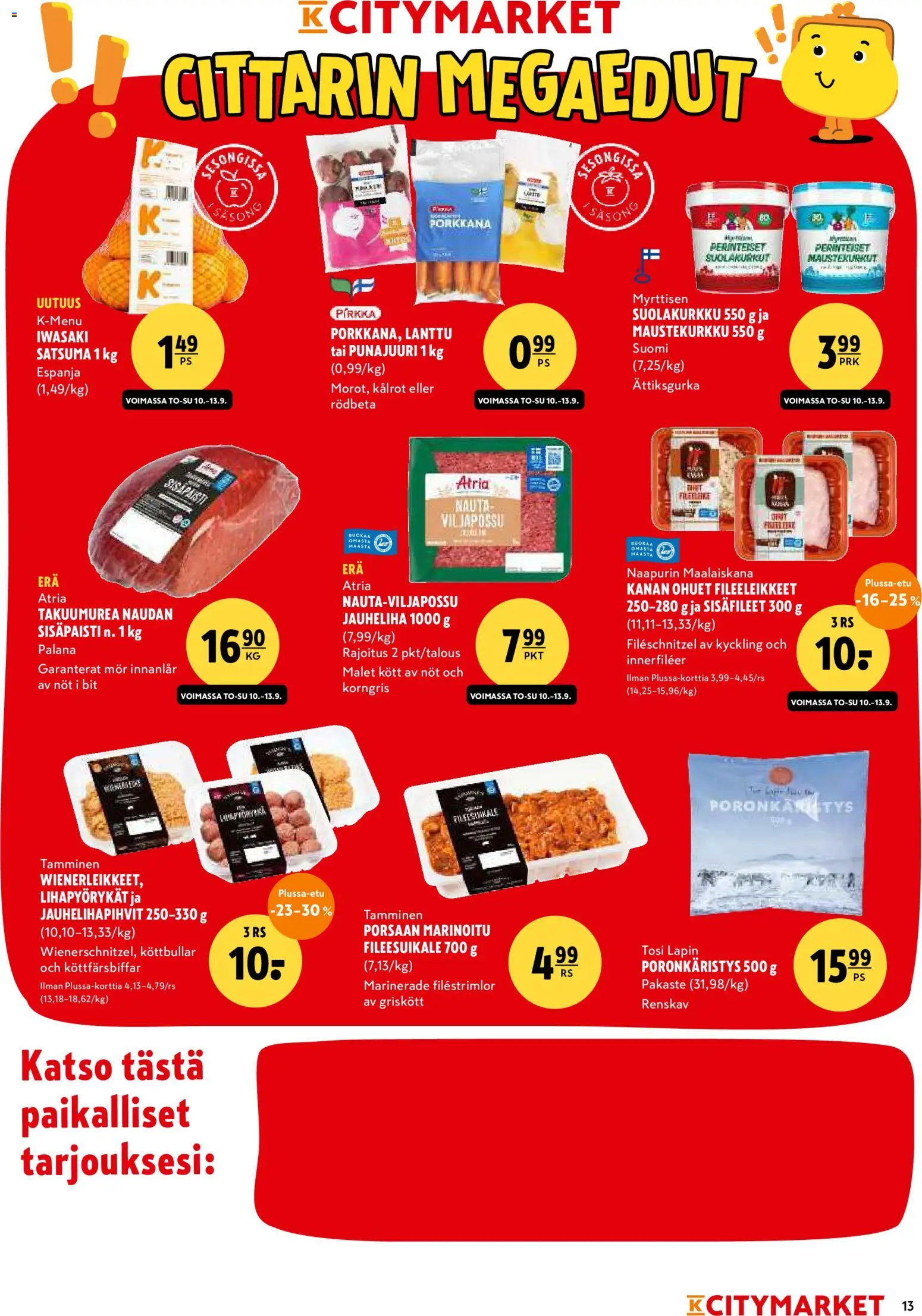 K-Citymarket tarjoukset – voimassa 10/09/2026 alkaen | Sivu: 13