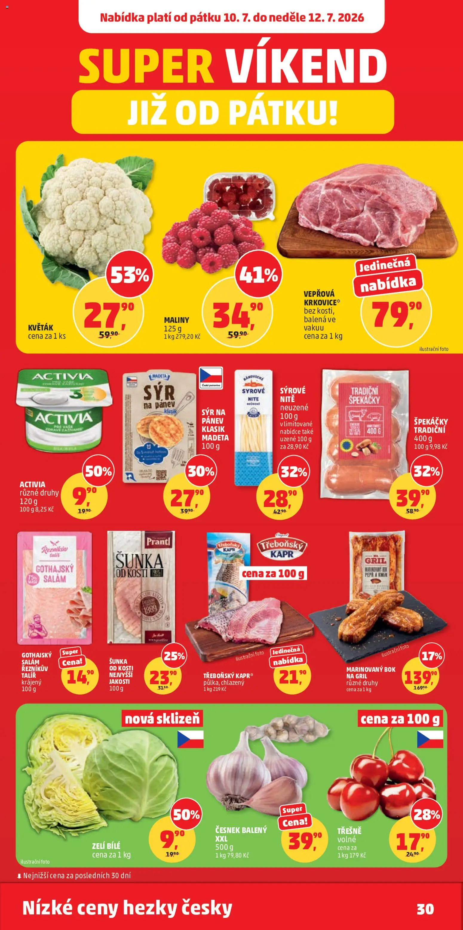 Penny Market leták od 08.07.2026 | Strana: 30 | Produkty: Šunka, Talíř, Česnek, Kapr
