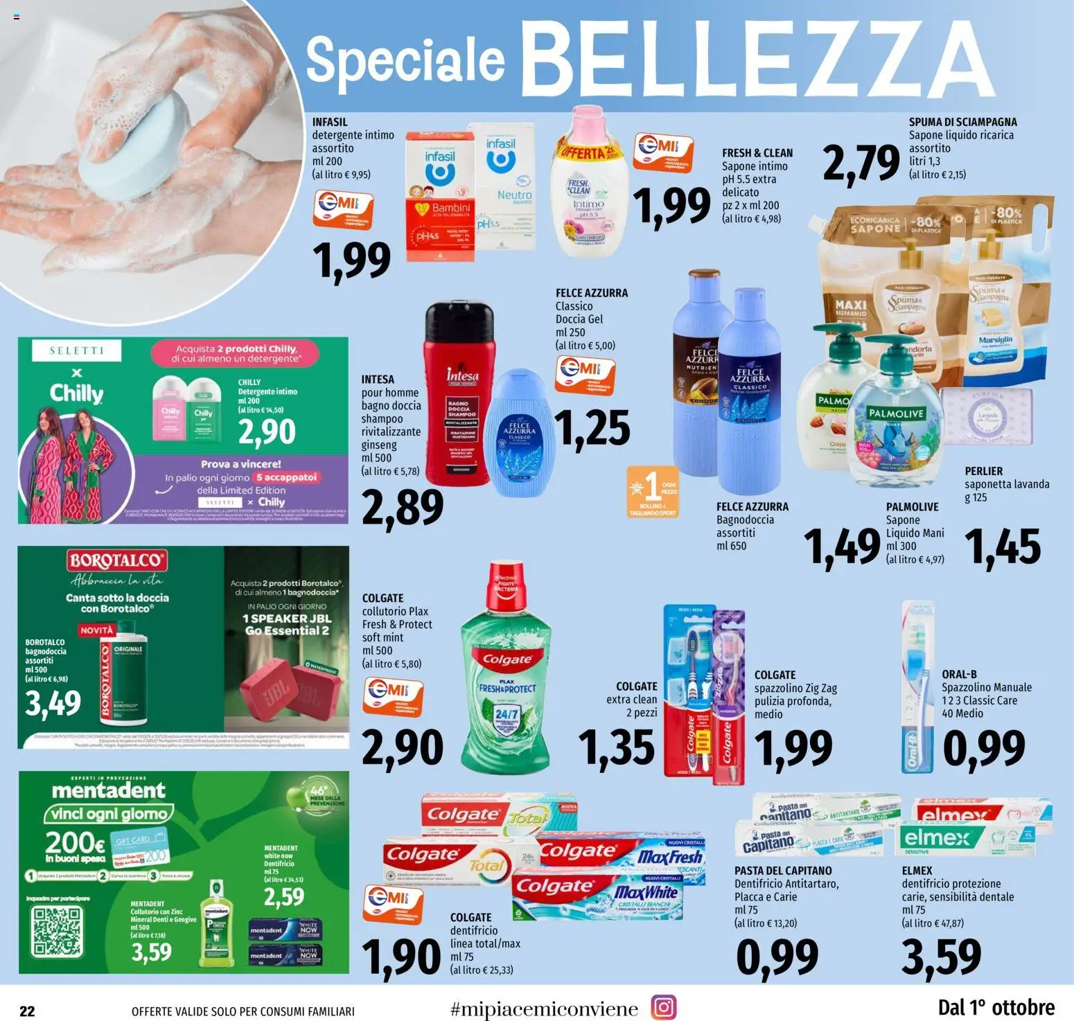 Volantino EMI del 01/10/2026 | Pagina: 22 | Prodotti: Sapone, Detergente, Intimo, Lavanda