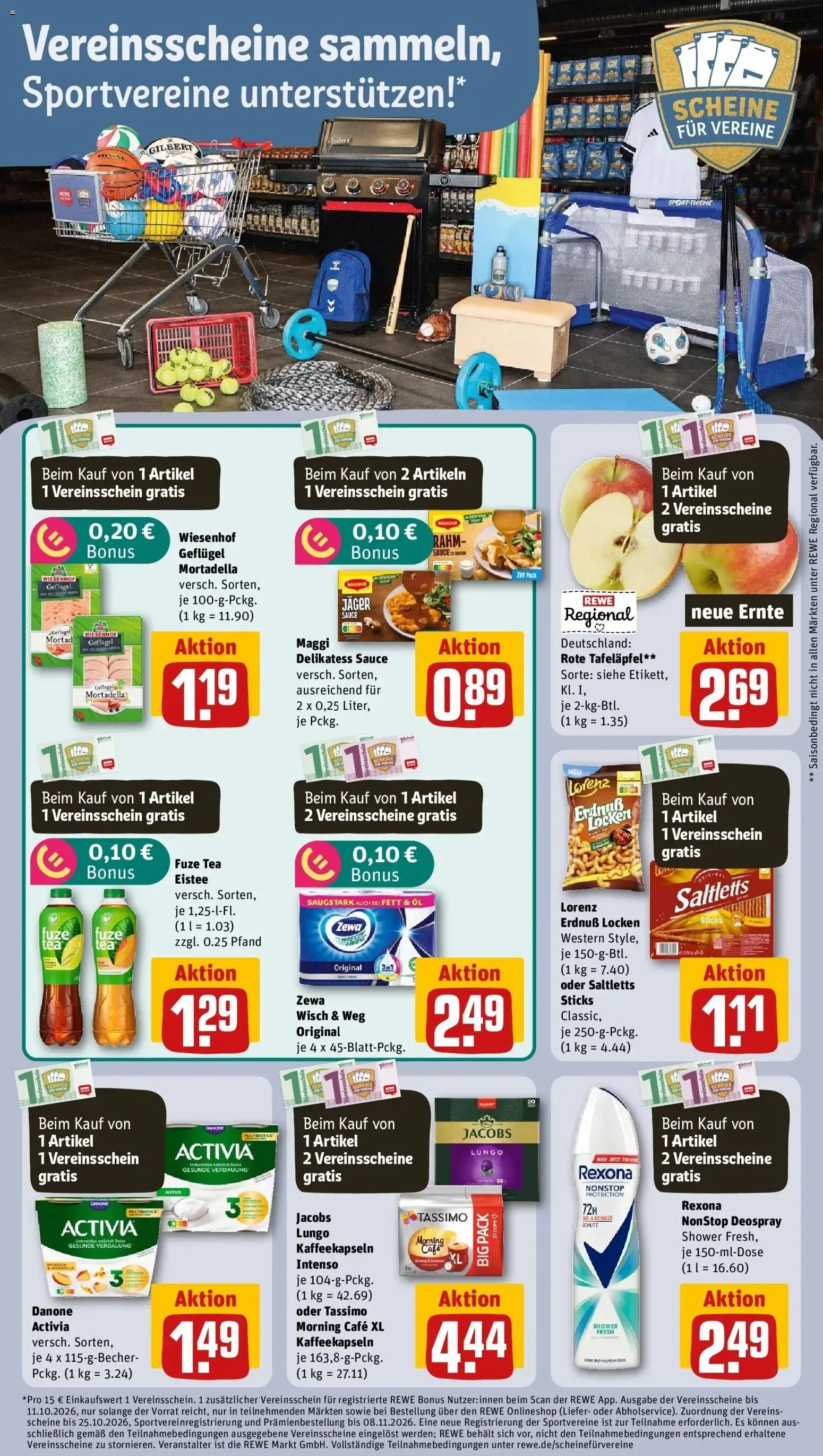 REWE Prospekt ab 28.09.2026 zum Blättern » Angebote | Seite: 11 | Produkte: Fuze tea, Maggi, Zewa, Deospray