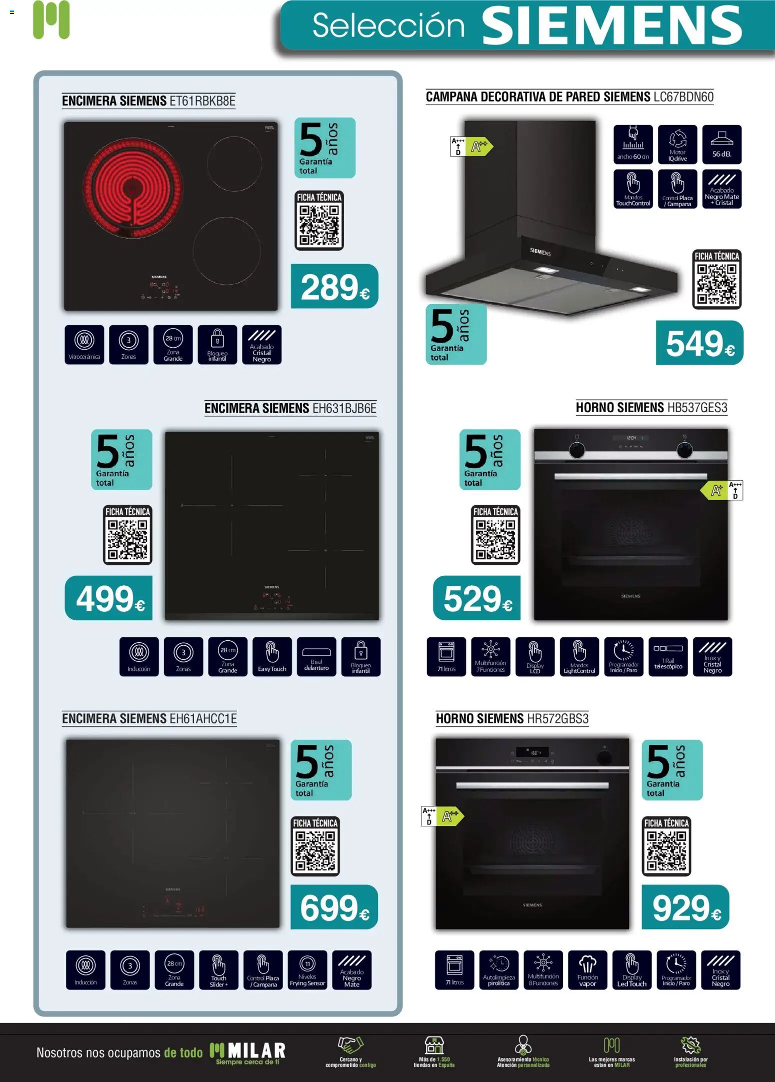 Milar folleto Siemens │ válido desde el 01/07/2026 | Página: 3 | Productos: Horno