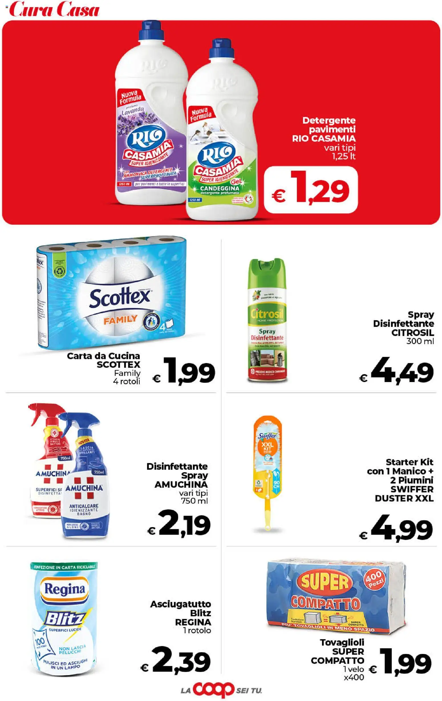 Volantino COOP del 31/07/2026 | Pagina: 43 | Prodotti: Spray disinfettante, Candeggina, Lavanda, Bagno