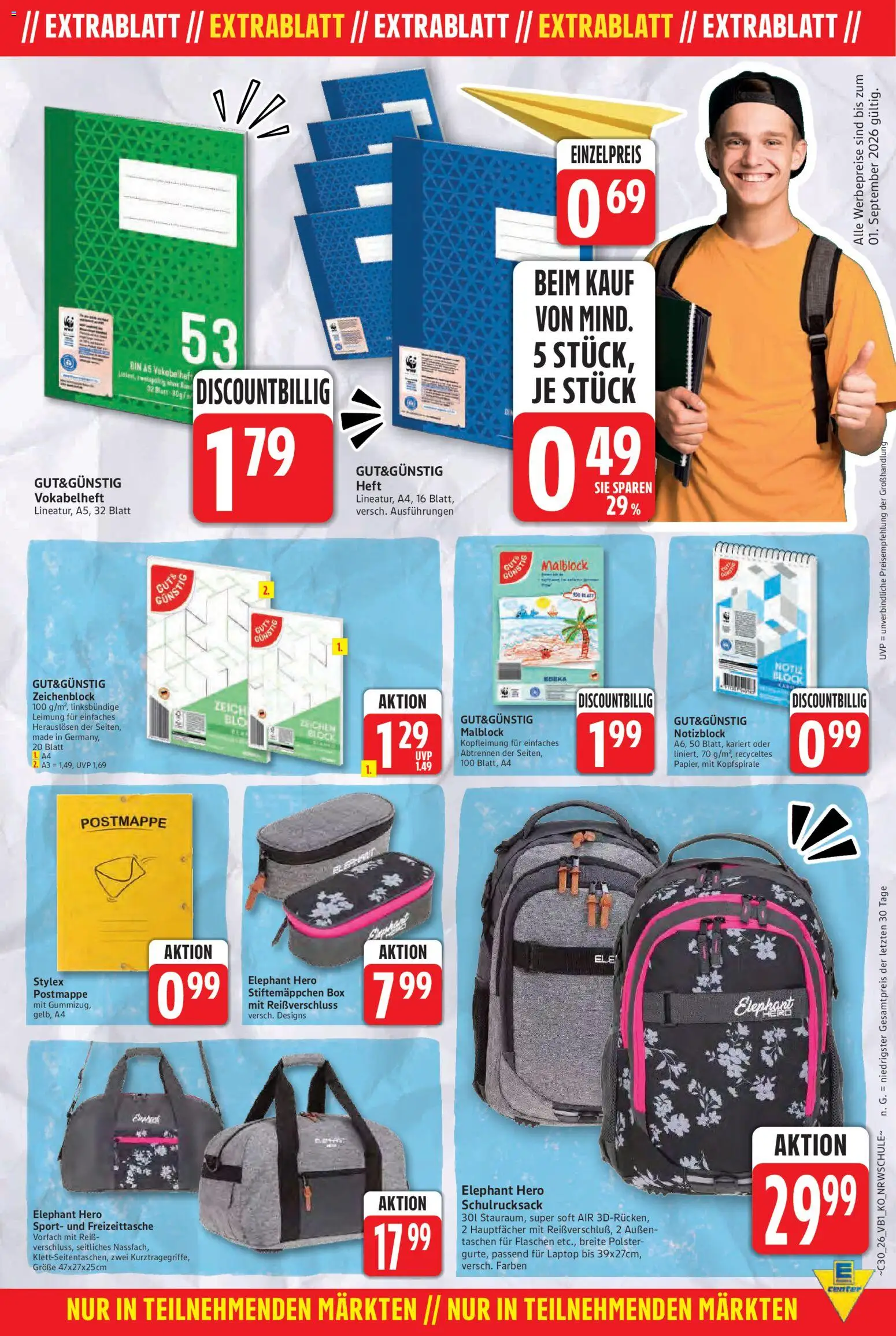 E center Prospekt Schulstart 2026 – gültig ab 16.07.2026 | Seite: 3 | Produkte: Box, Laptop