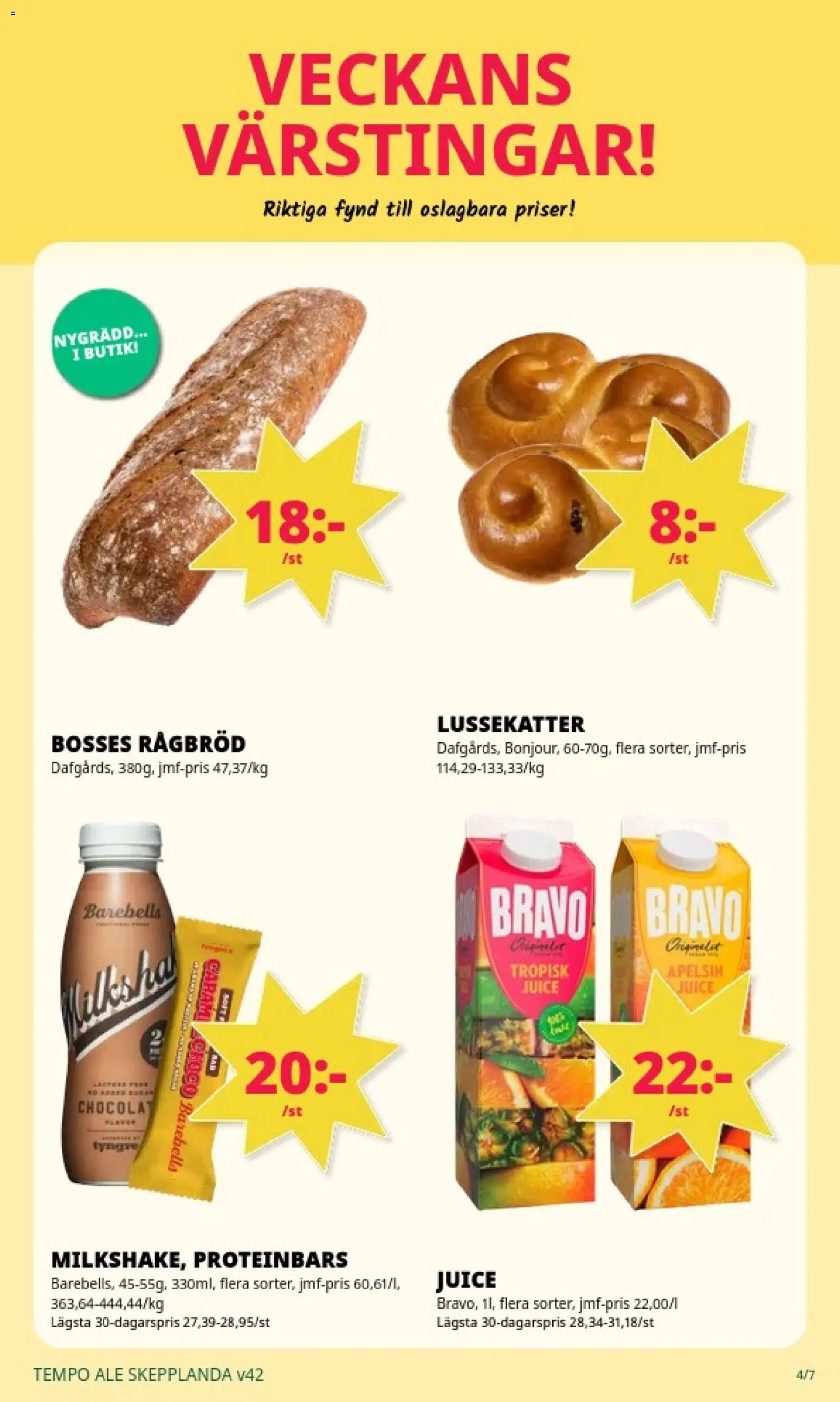 Tempo reklamblad aktuell från 12/10/2026 | Sida: 4 | Produkter: Juice, Apelsin