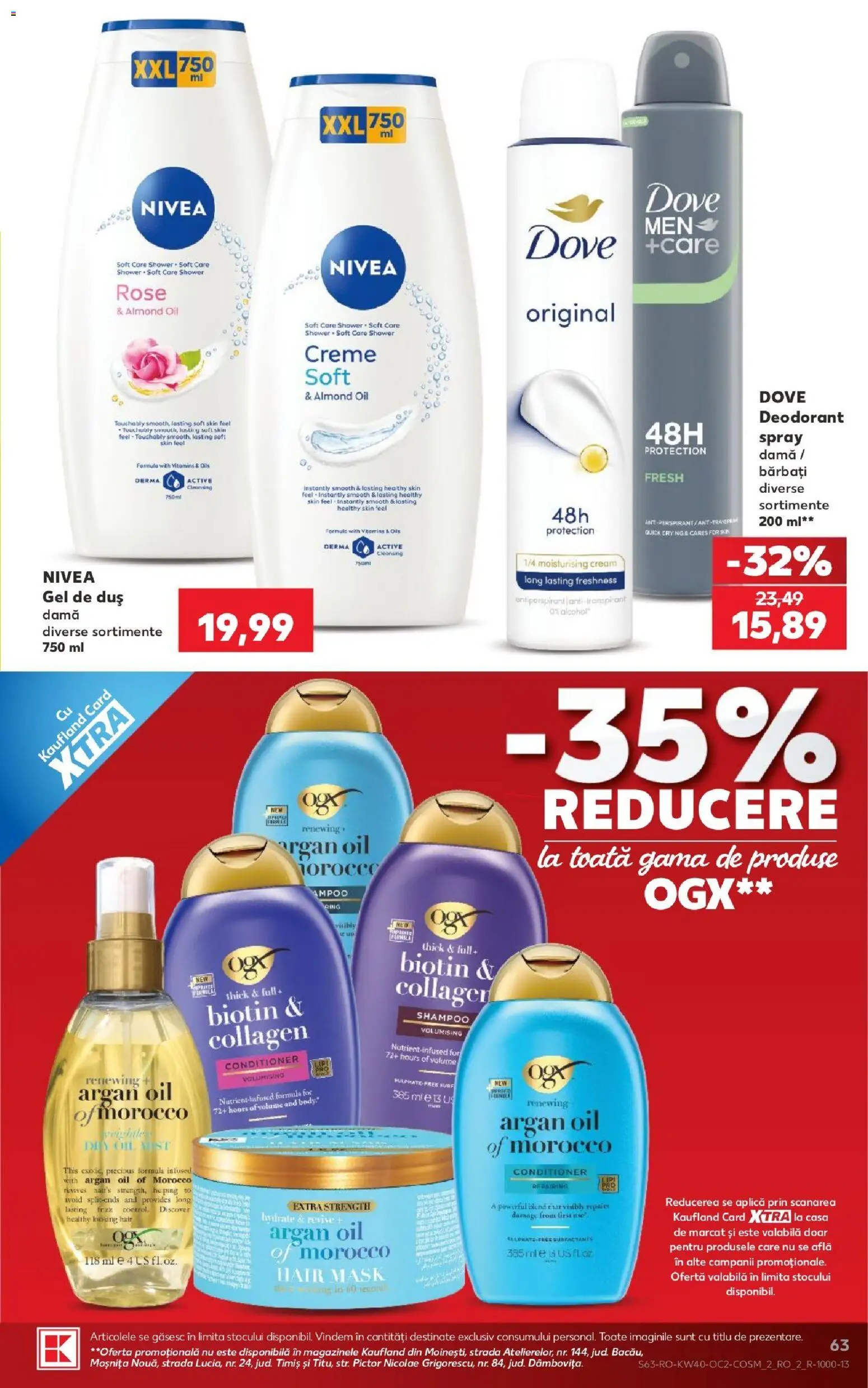 Kaufland RO akciós ujság - amely érvényes a következő dátumtól: 2026.09.30. | Oldal: 63 | Termékek: Dove, Nivea, Rosé, Gél
