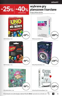 Pogląd oferty "Empik promocje" - ważna od 22.04.2026 | Strona: 81 | Produkty: Gra, Gry