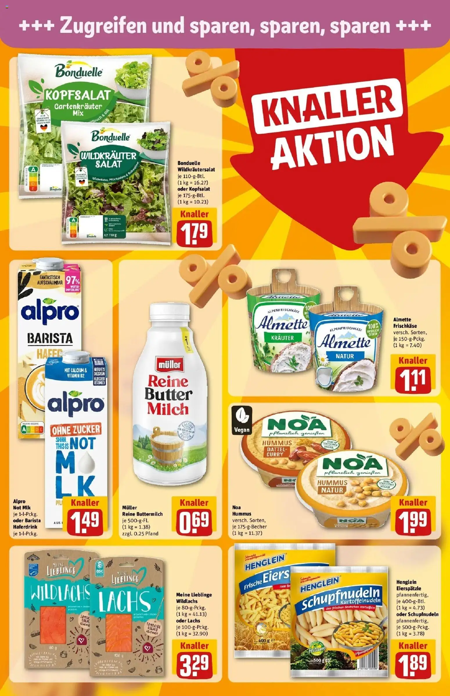 REWE Prospekt ab 10.08.2026 zum Blättern » Angebote | Seite: 16 | Produkte: Almette, Butter, Zucker, Hummus