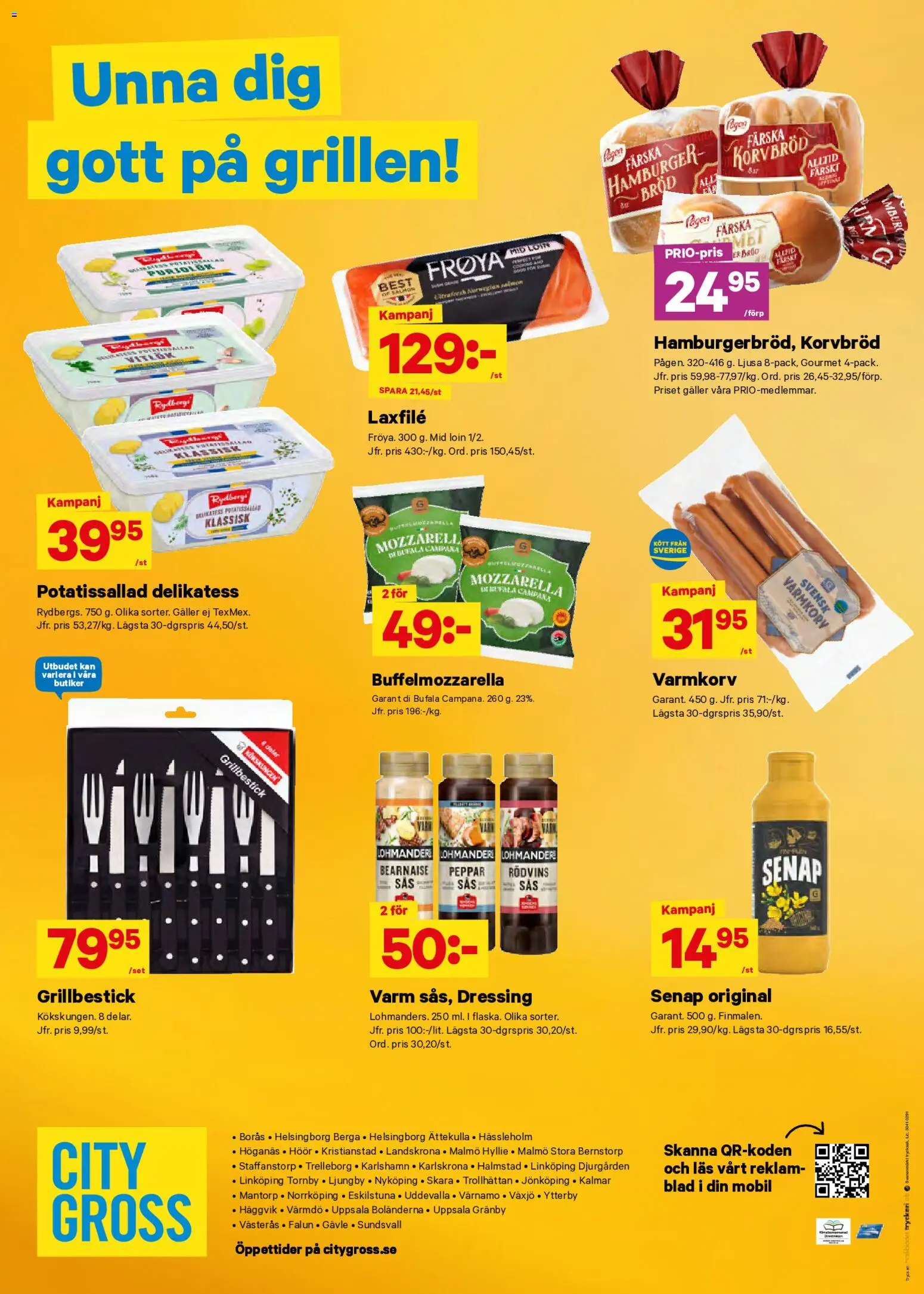 City Gross reklamblad aktuell från 18.05.2026 | Sida: 12 | Produkter: Varmkorv, Galler, Korvbröd, Bröd