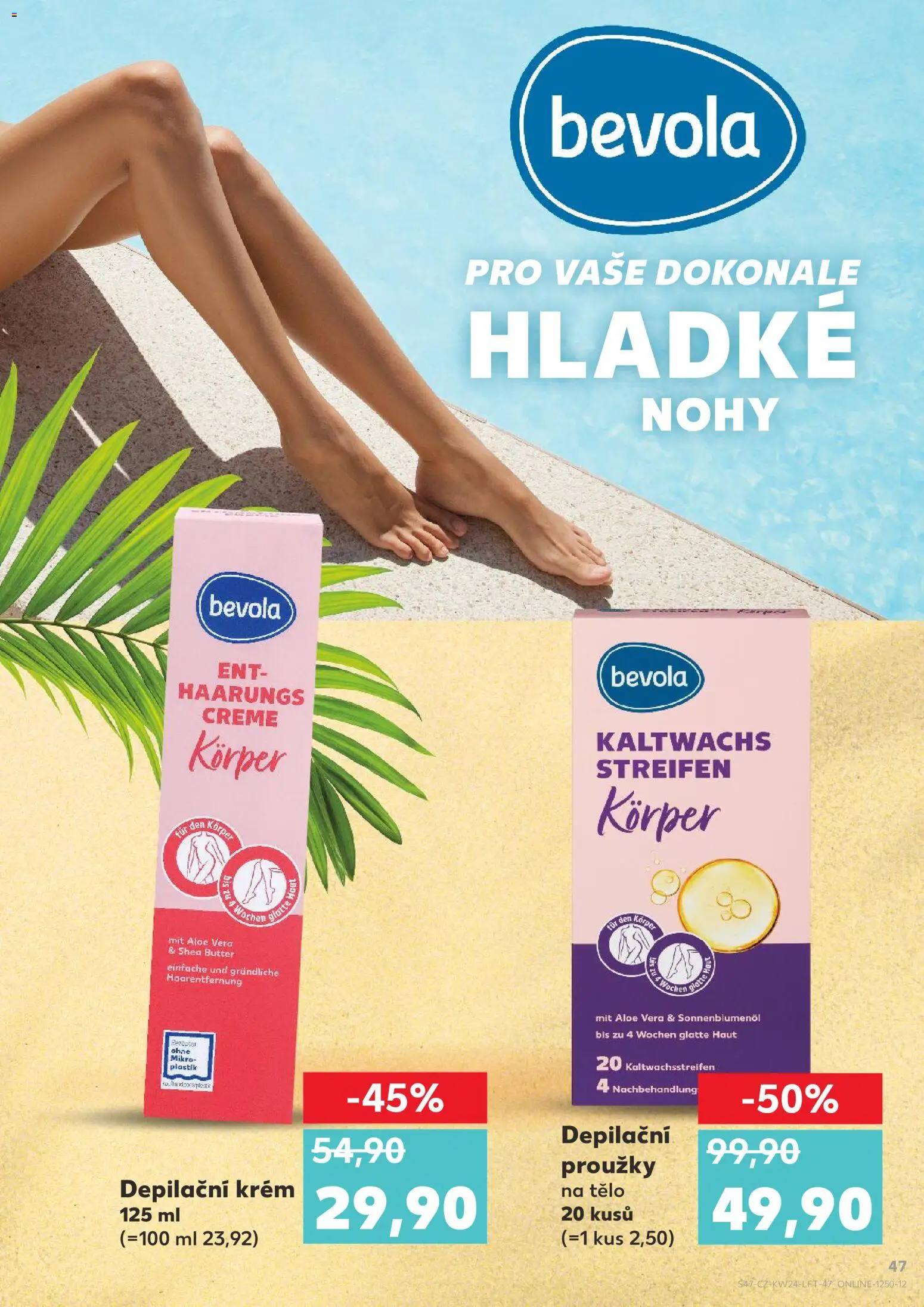 Kaufland leták - Liberec od 10.06.2026 | Strana: 47 | Produkty: Depilační krém, Krém, Bevola, Aloe vera