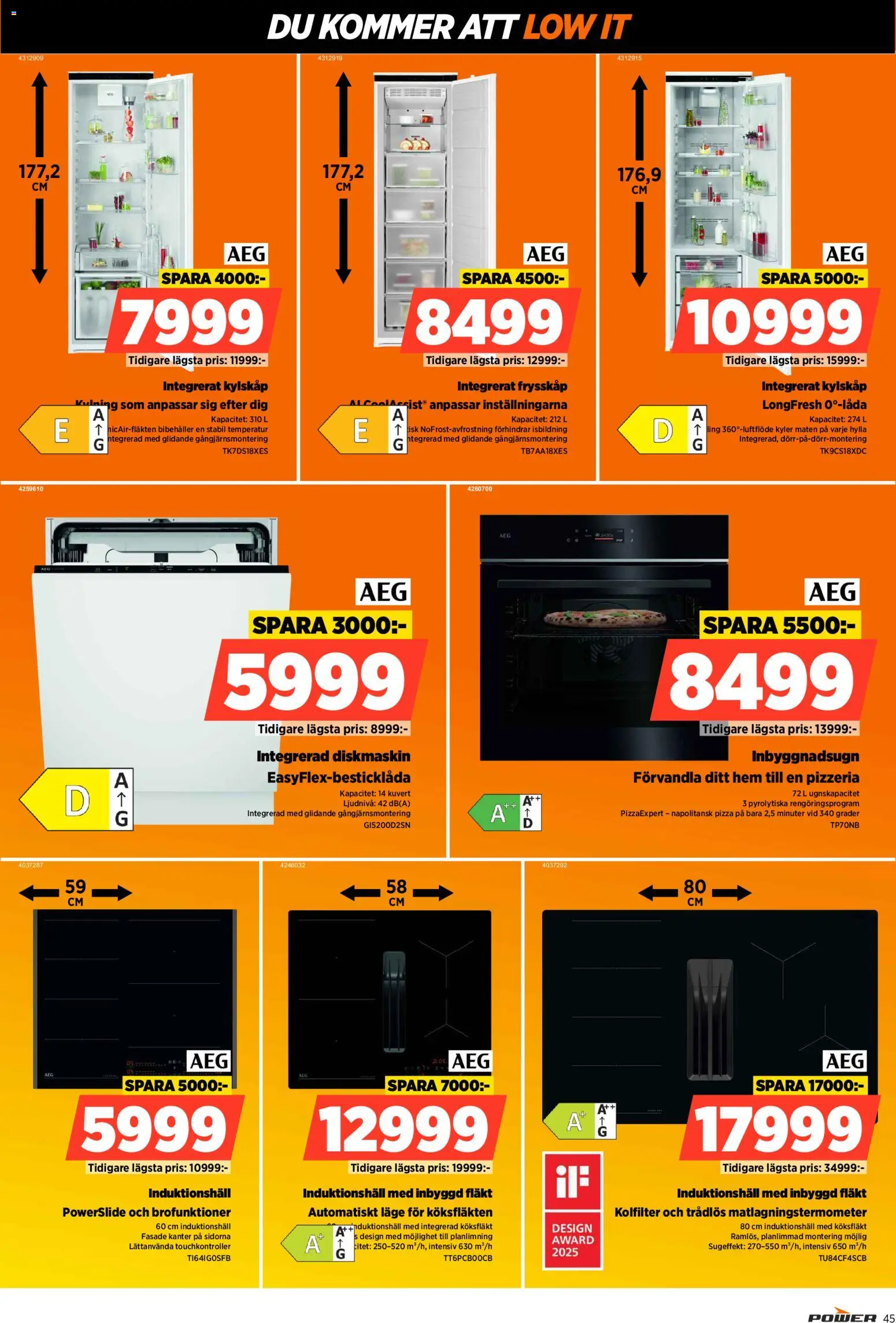 Power reklamblad aktuell från 26/10/2026 | Sida: 45 | Produkter: Köksfläkt, Hylla, Kuvert, Kylskåp