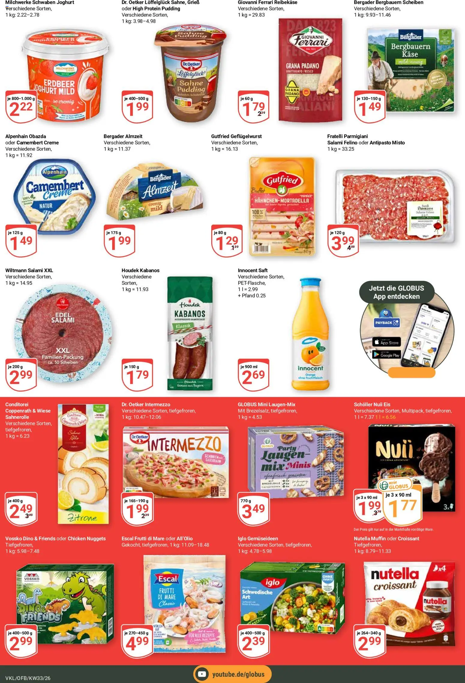 Globus Prospekt Völklingen – gültig ab 10.08.2026 | Seite: 5 | Produkte: Grieß, Grana Padano, High protein pudding, Iglo