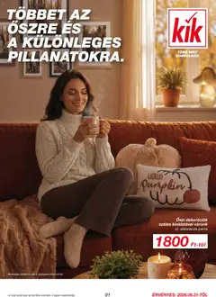 Kik akciós újság - amely érvényes a következő dátumtól: 2026.08.31.