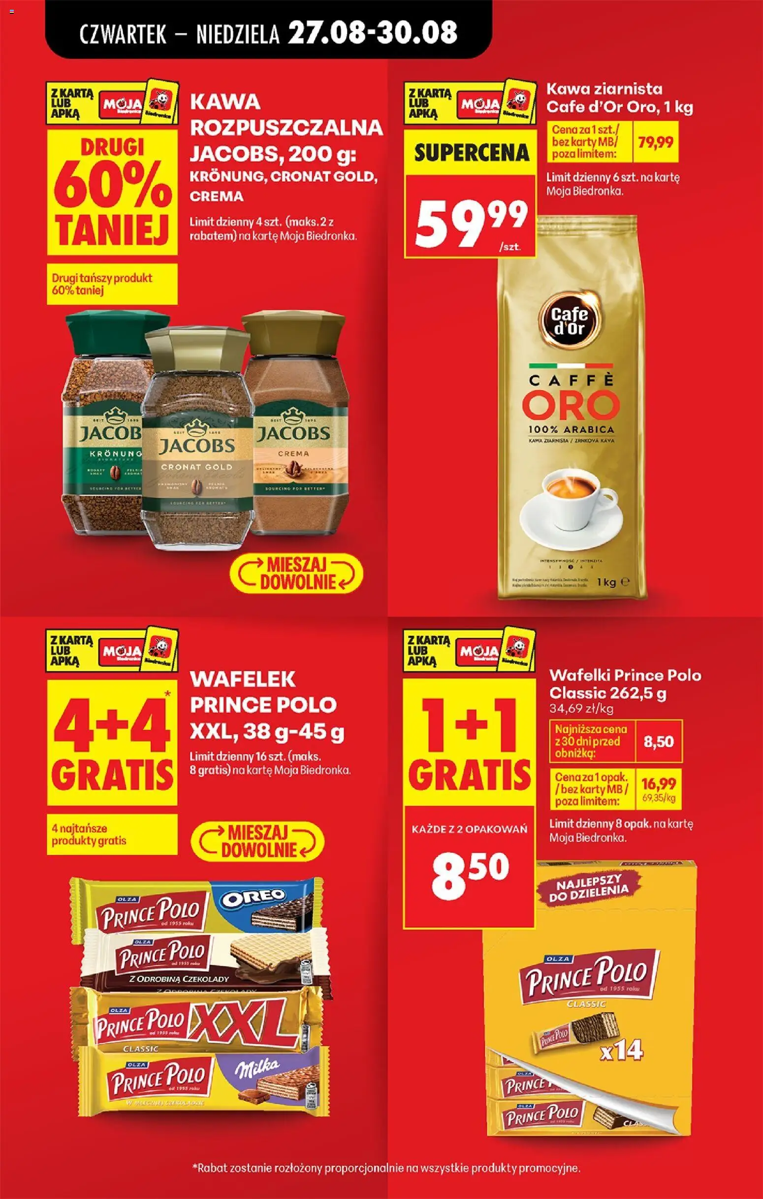 Biedronka Polsko leták - Codziennie niskie ceny od 27.08.2026 | Strana: 17 | Produkty: Jacobs, Crema, Zrnková káva, Oreo