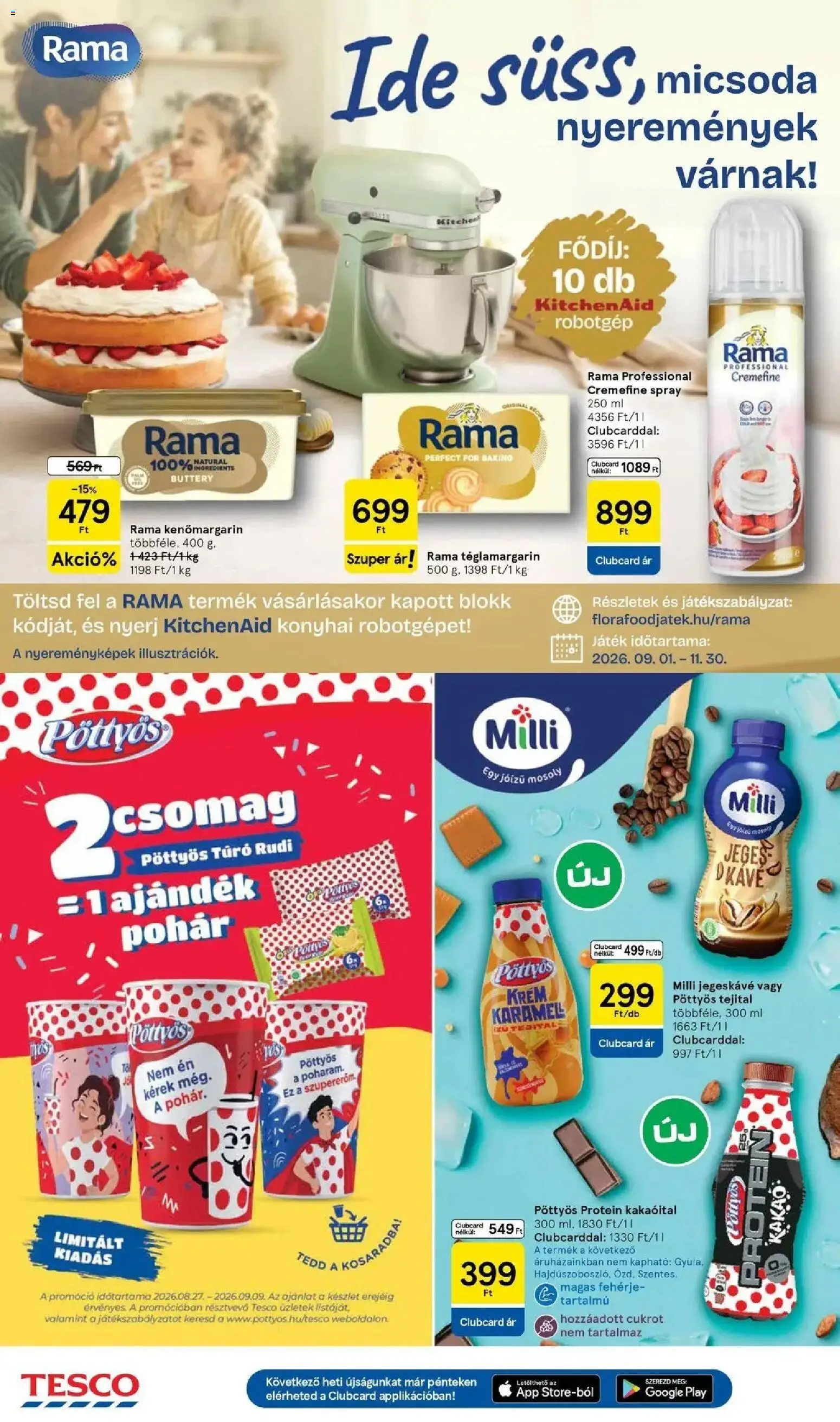 Tesco akciós ujság - amely érvényes a következő dátumtól: 2026.09.03. | Oldal: 18 | Termékek: Krém, Pöttyös, Kakaó, Túró