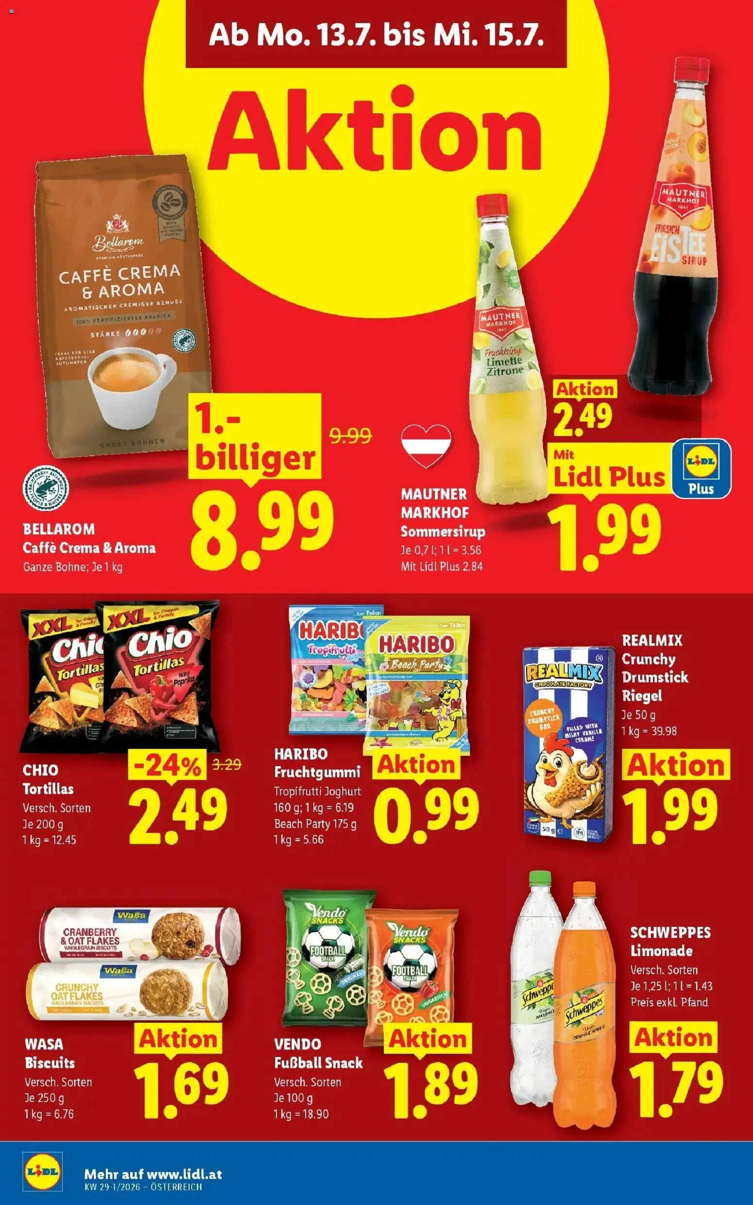 Lidl Flugblatt - Wien, Langenzersdorf, Zwettl gültig ab 09.07.2026 | Seite: 43 | Produkte: Zitrone, Pfirsich, Limette, Joghurt