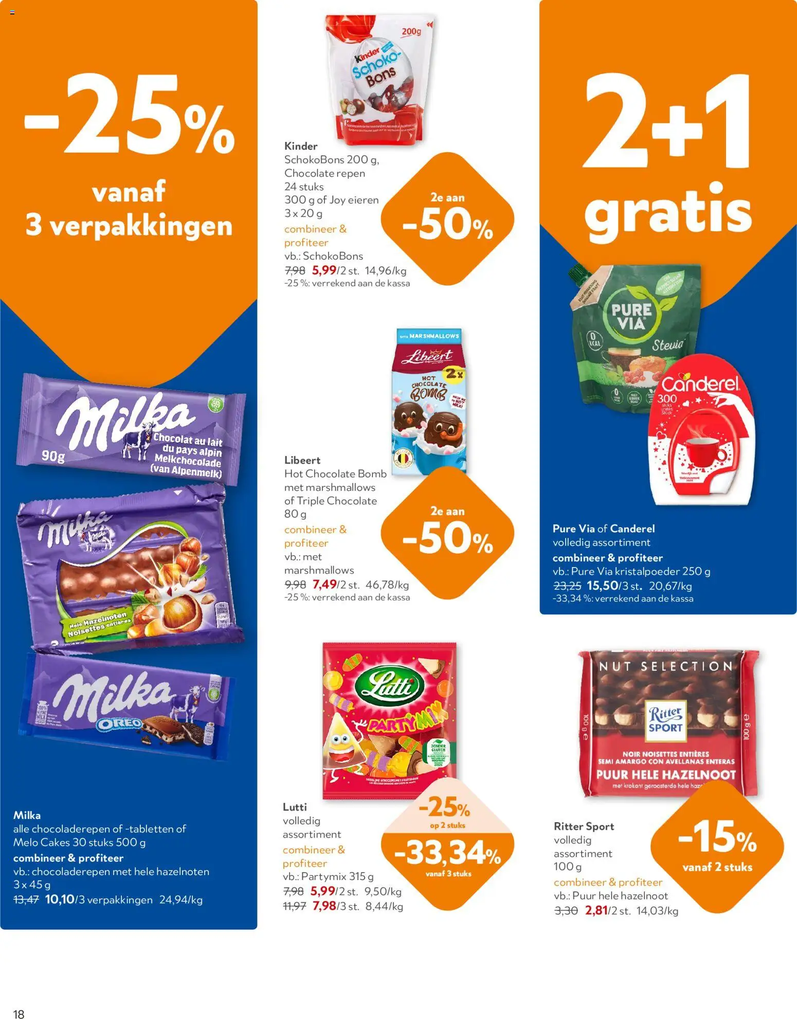 {H1} | Pagina: 18 | Producten: Kinder, Hazelnoten, Repen, Eieren