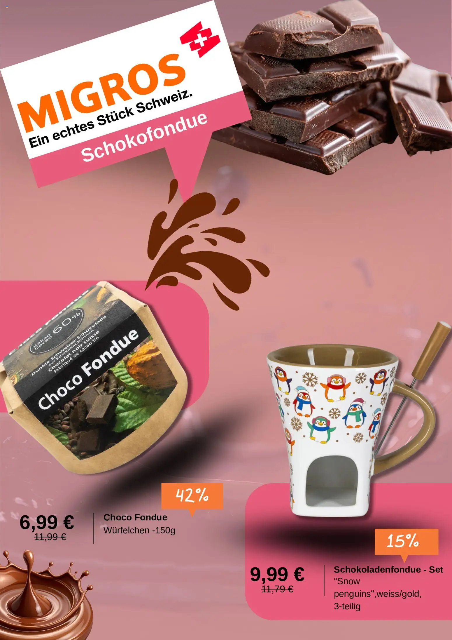 Migros Prospekt – gültig ab 27.10.2026 | Seite: 4 | Produkte: Schokolade, Fondue