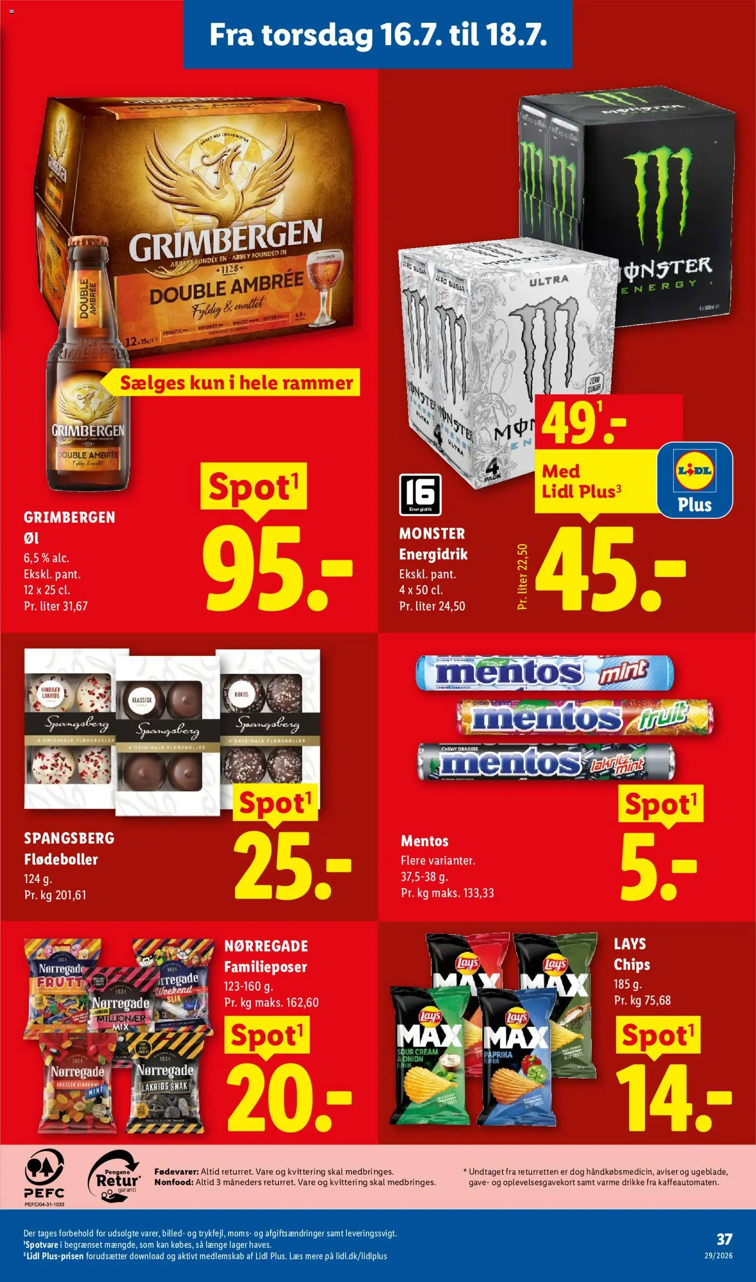 Lidl tilbudsavis – gyldig fra 12/07/2026 | Side: 38 | Produkter: Øl, Slik, Flødeboller, Lakrids