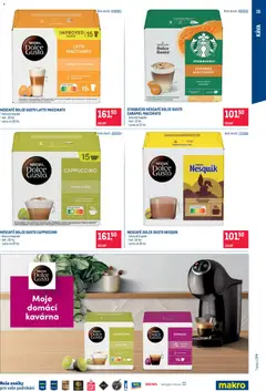 Náhled letáku Makro leták - Káva od 09.09.2026 | Strana: 15 | Produkty: Dolce Gusto, Starbucks, Kapsle, Cappuccino
