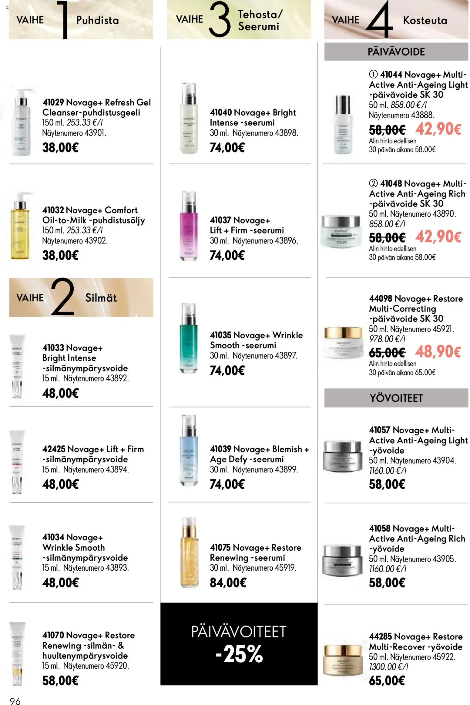 Oriflame - Esite 09 – voimassa 24/06/2026 alkaen | Sivu: 96 | Tuotteet: Yövoide, Seerumi, Silmänympärysvoide